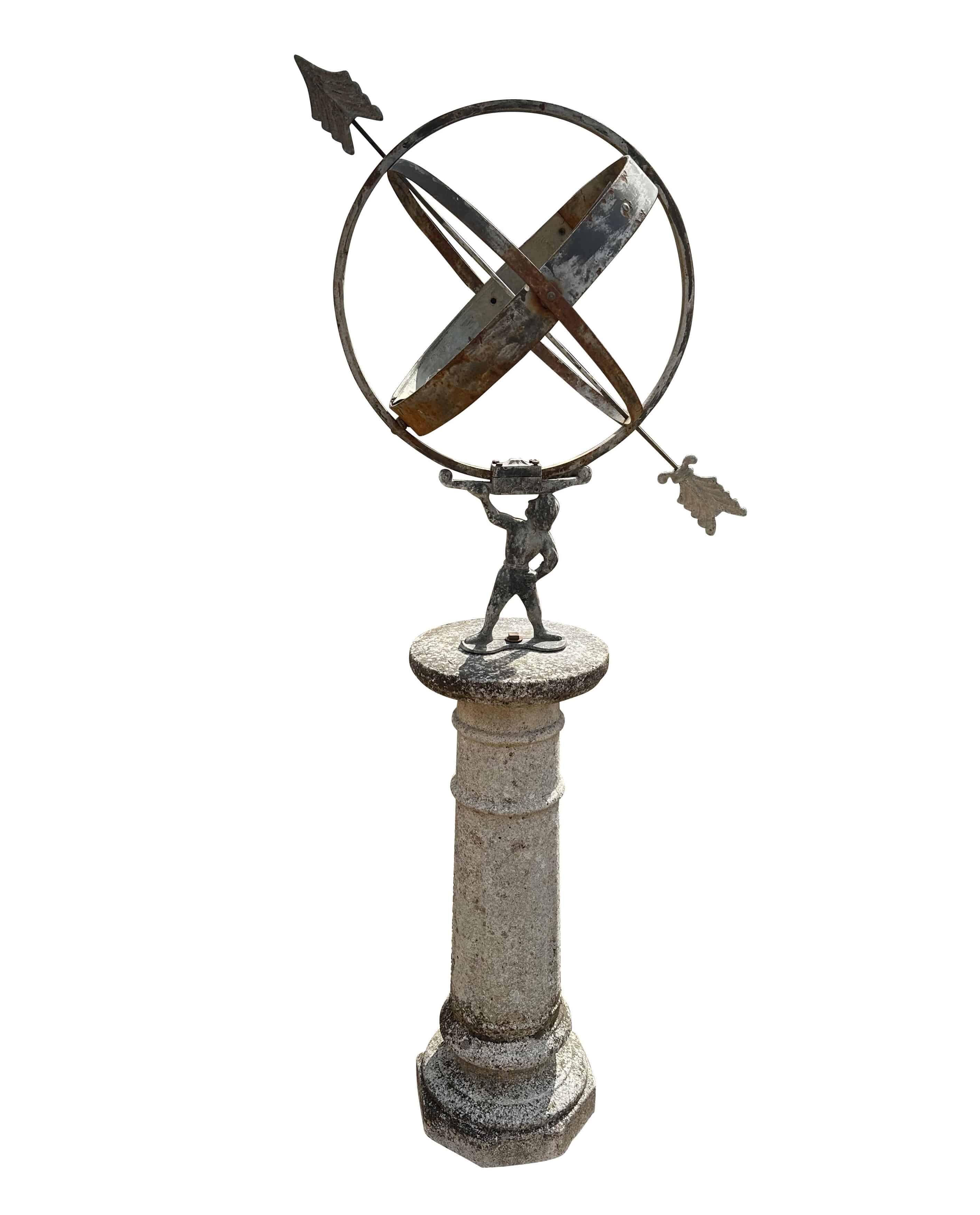 Reclaimed Reconstituted Stone Armillary Sundial
