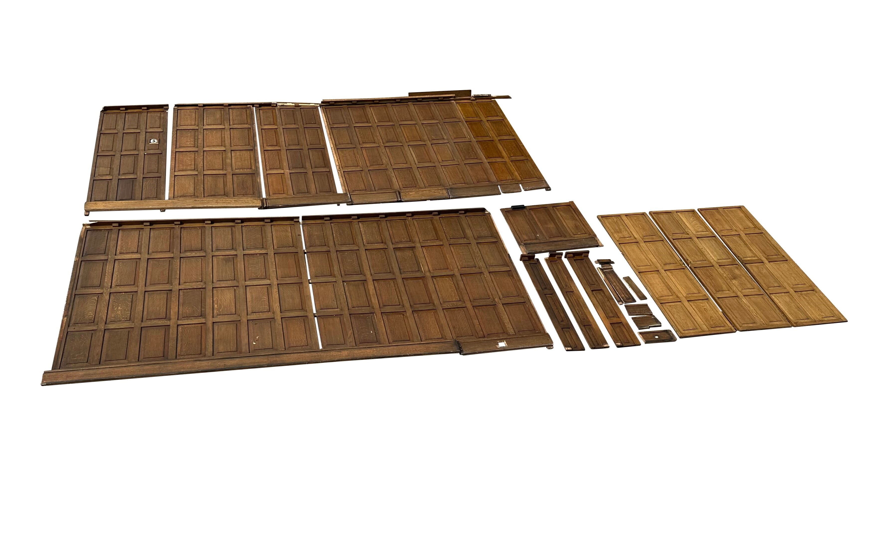 Excellent Antique Salvaged Solid Oak Wall Panelling - 10884