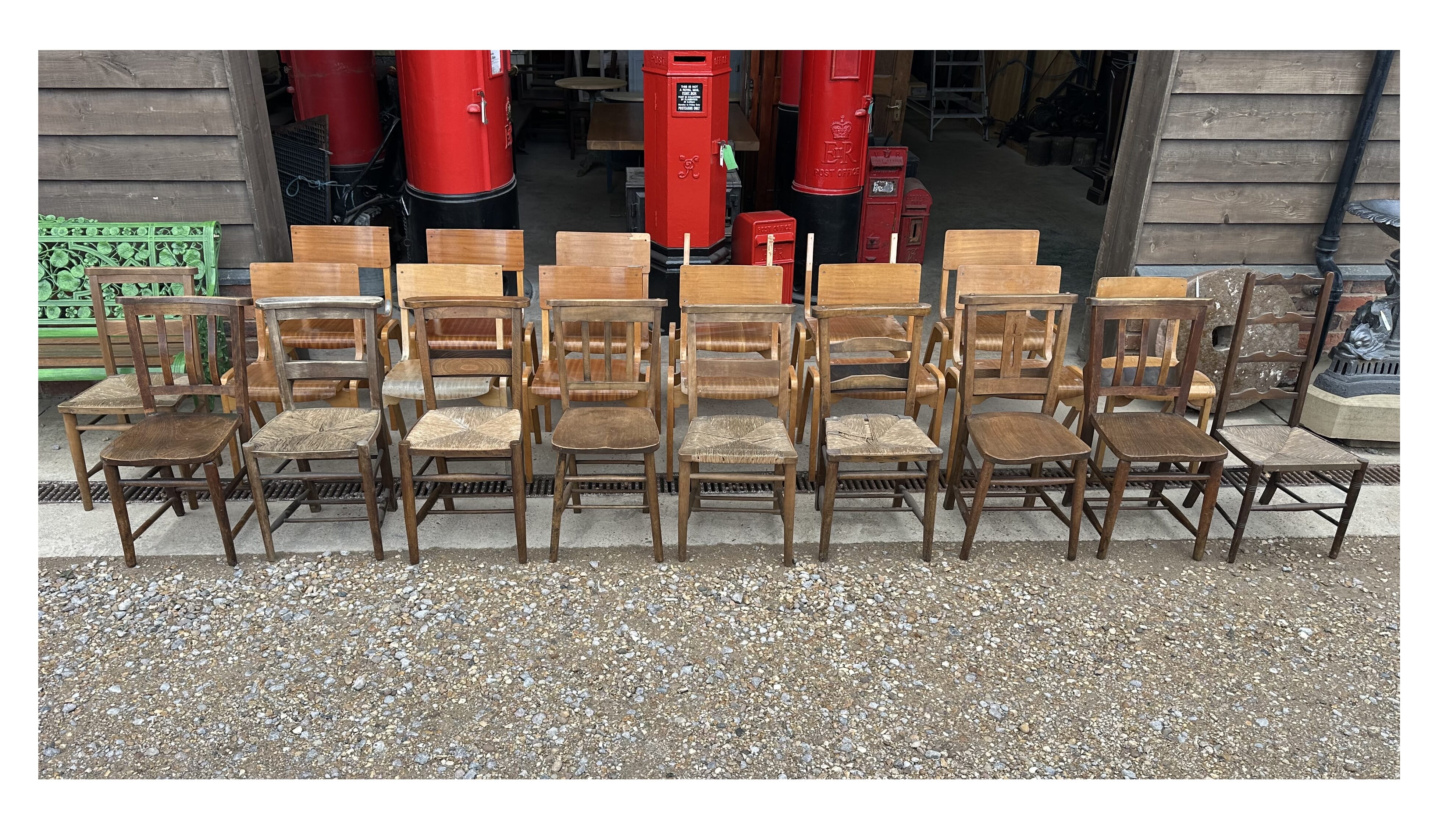 Batch of 23 Church Chairs & Stacking - Require Repairs - 10881