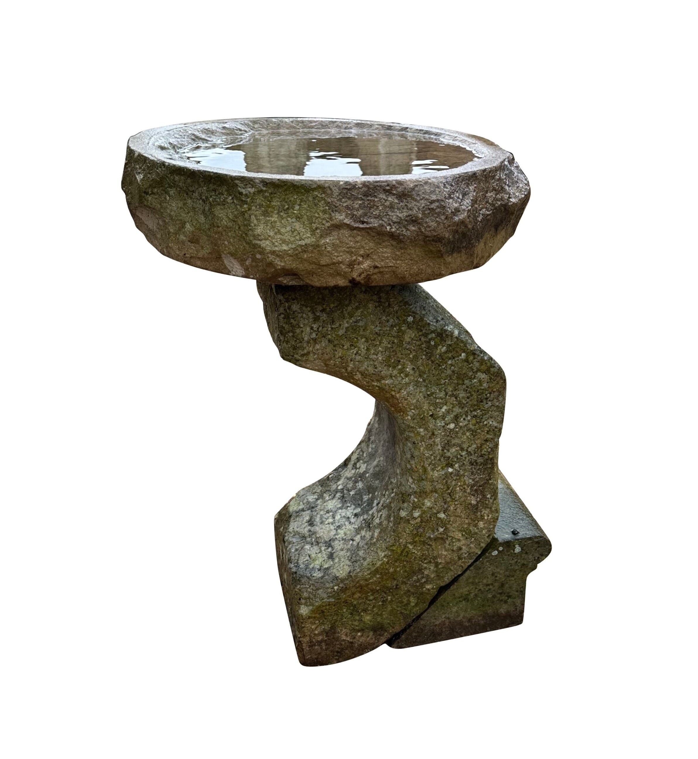 Victorian Hand Carved Stone Garden Bird Bath - 10886