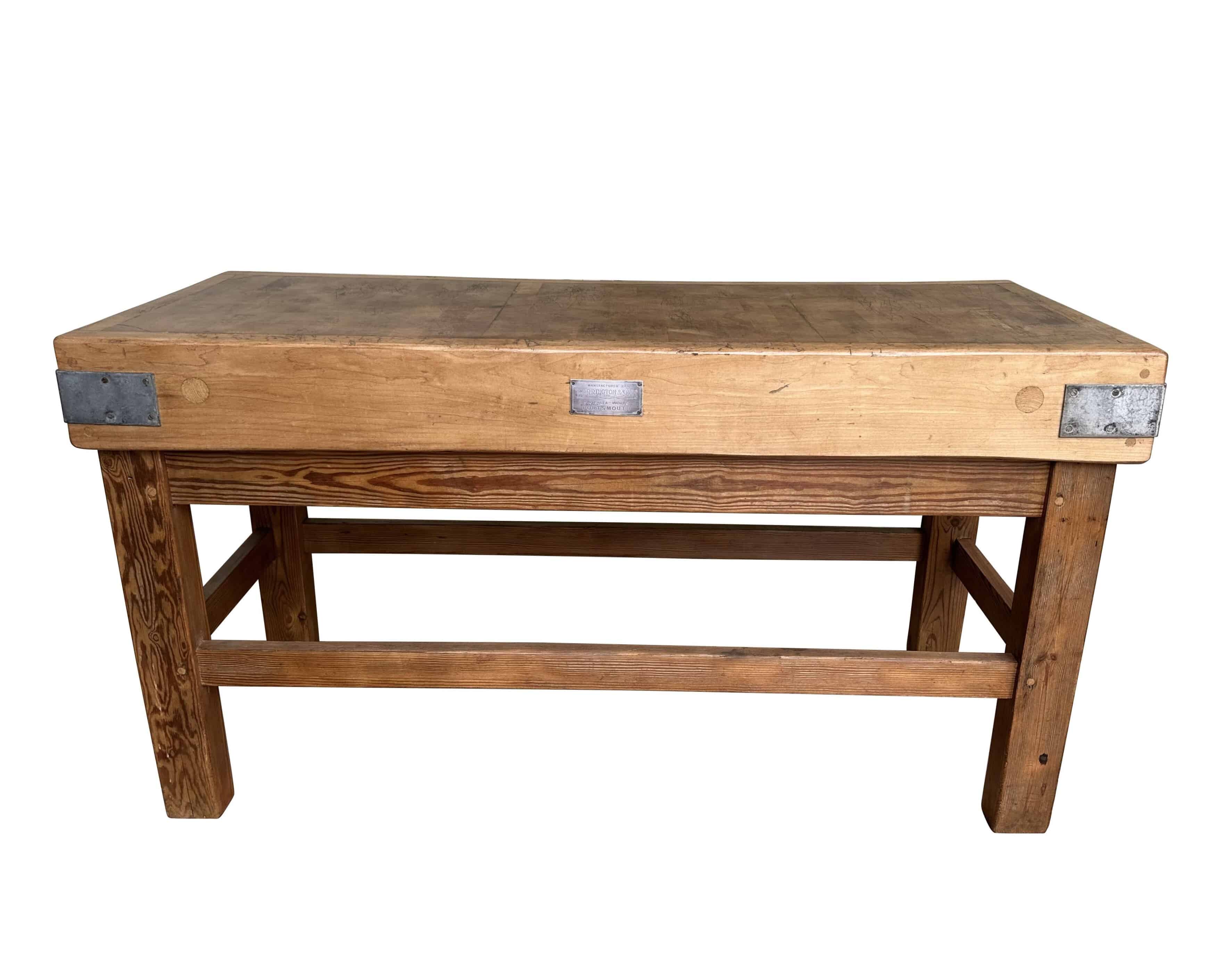 Original Maple Butchers Chopping Block on Orignal Base