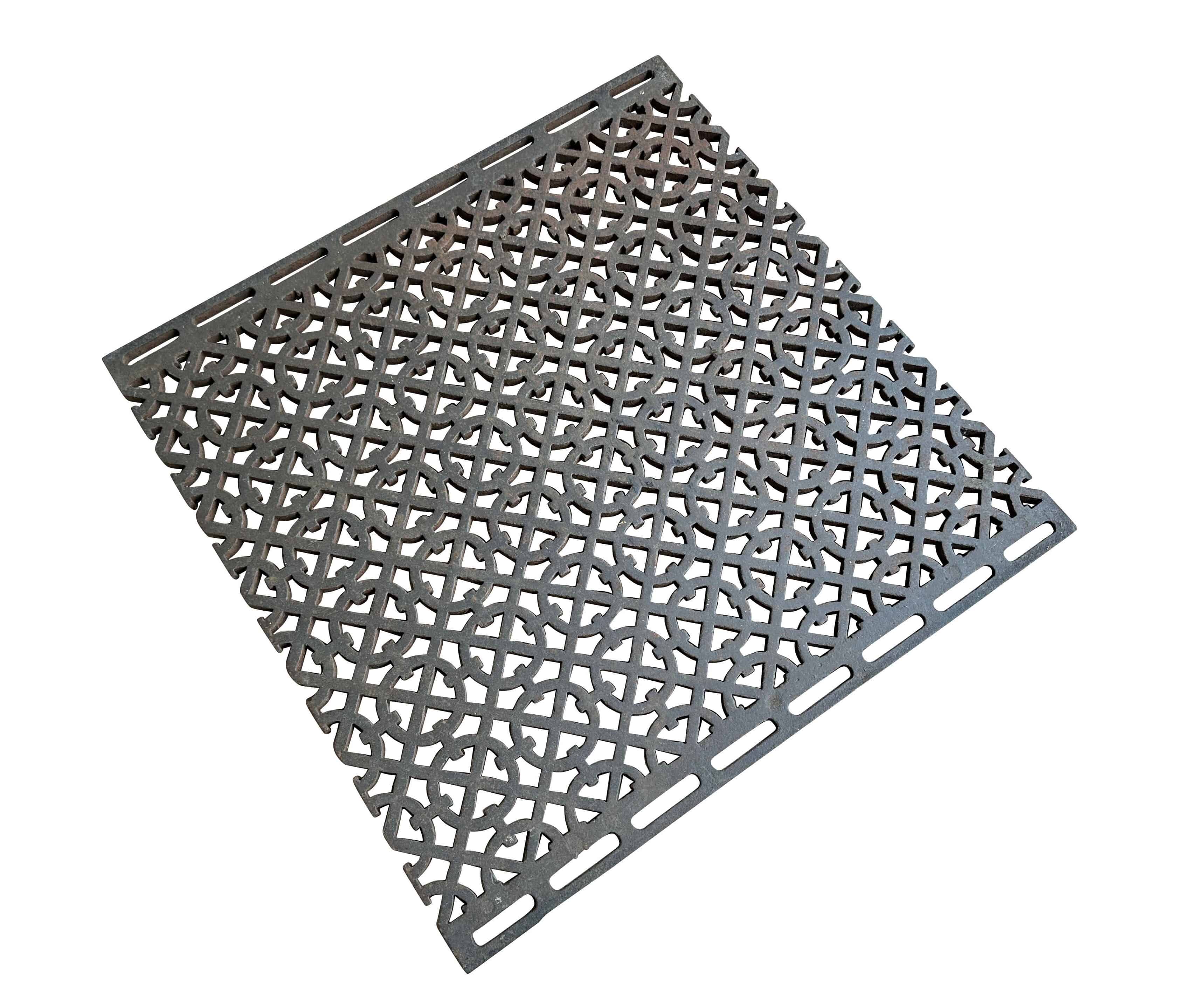 Victorian Cast Iron Decorative Floor Grid / Grille