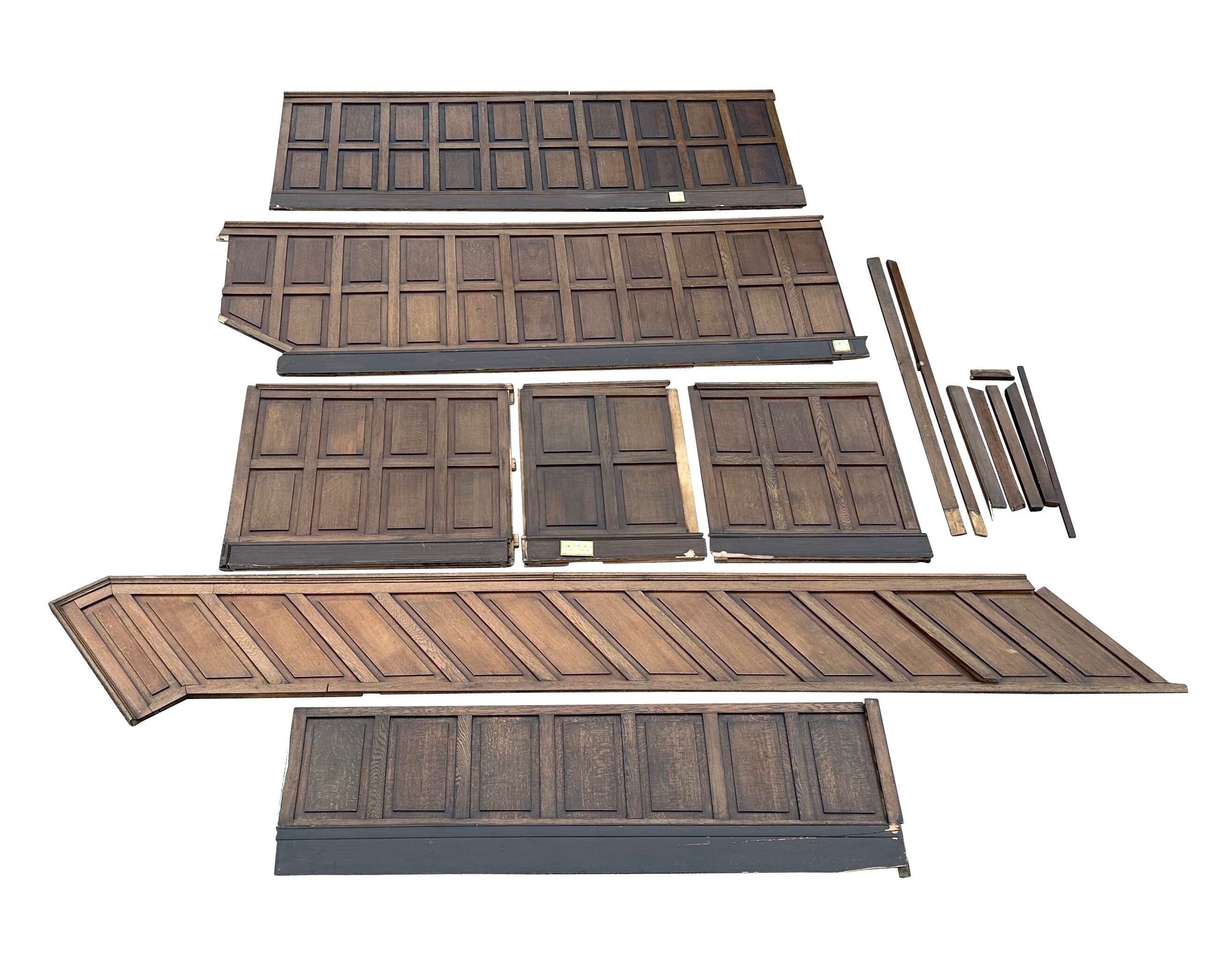 Reclaimed Antique Oak Dado Height Wall Panelling - 10885