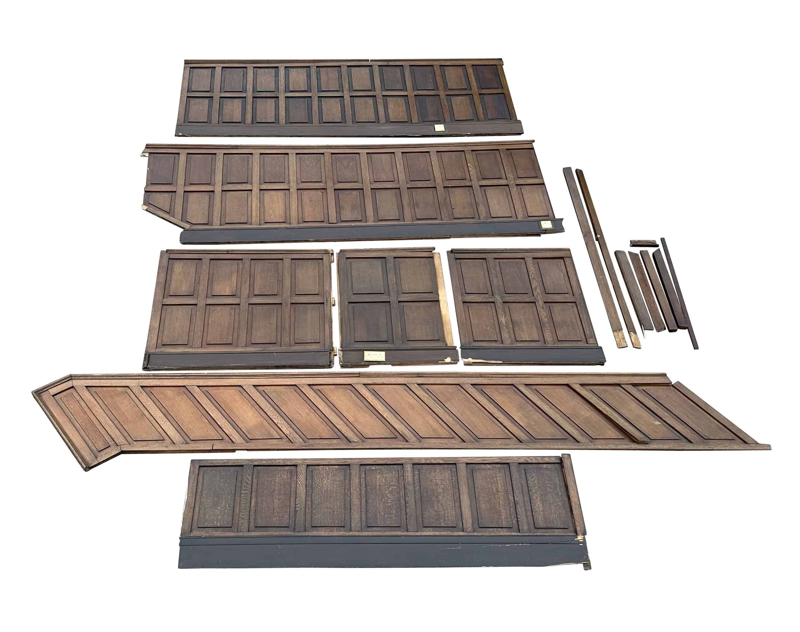 Reclaimed Antique Oak Dado Height Wall Panelling