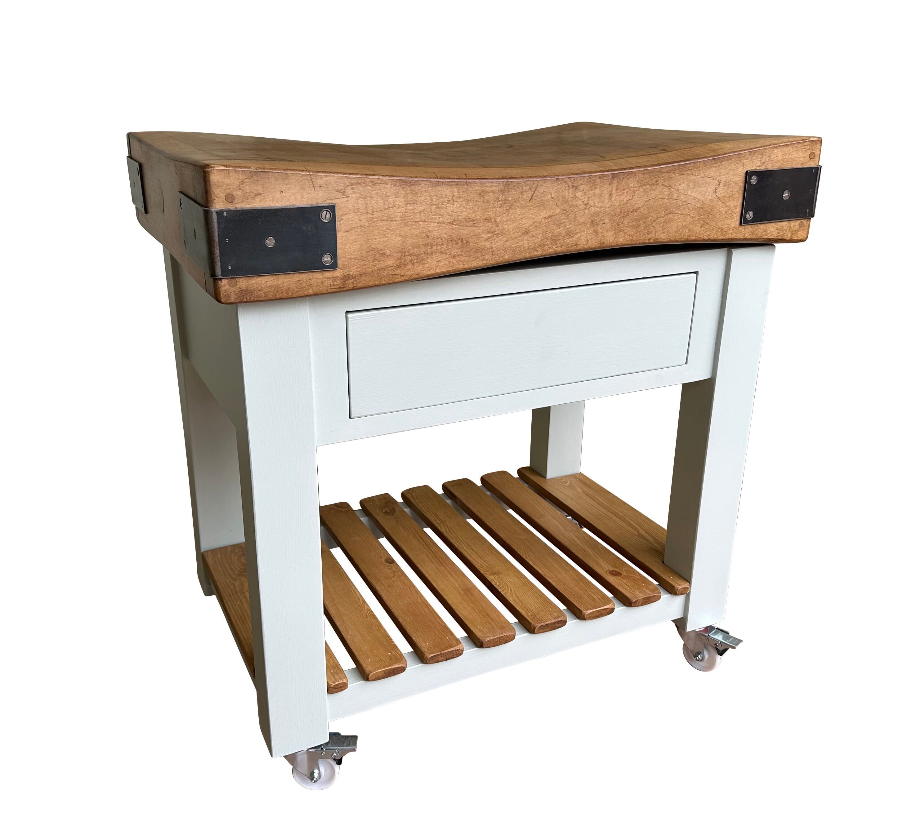Original Kitchen Chopping Butchers Block on Bespoke Base - D2300