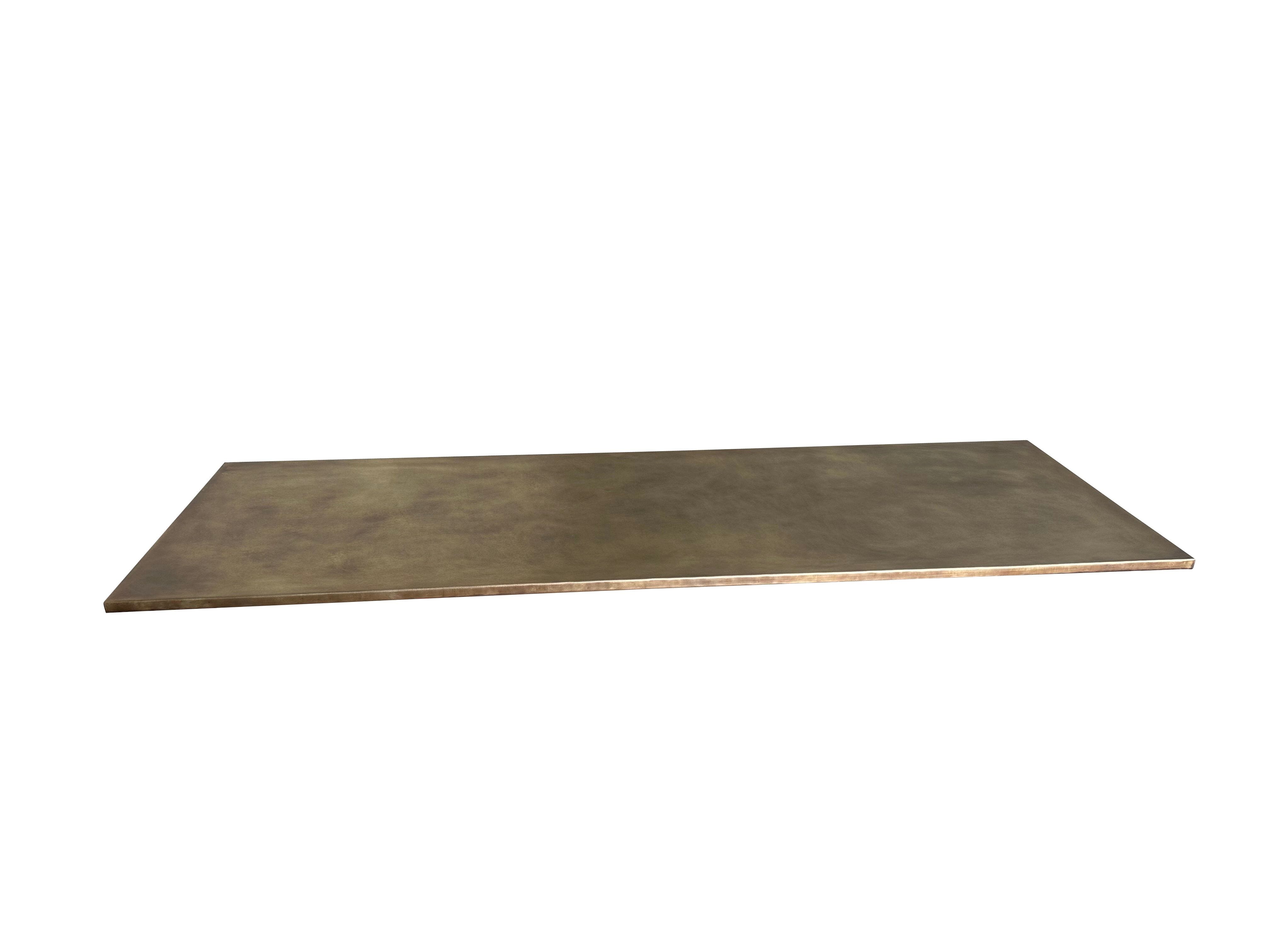 Antique Brass Top Bespoke Kitchen Work Surface - D2302