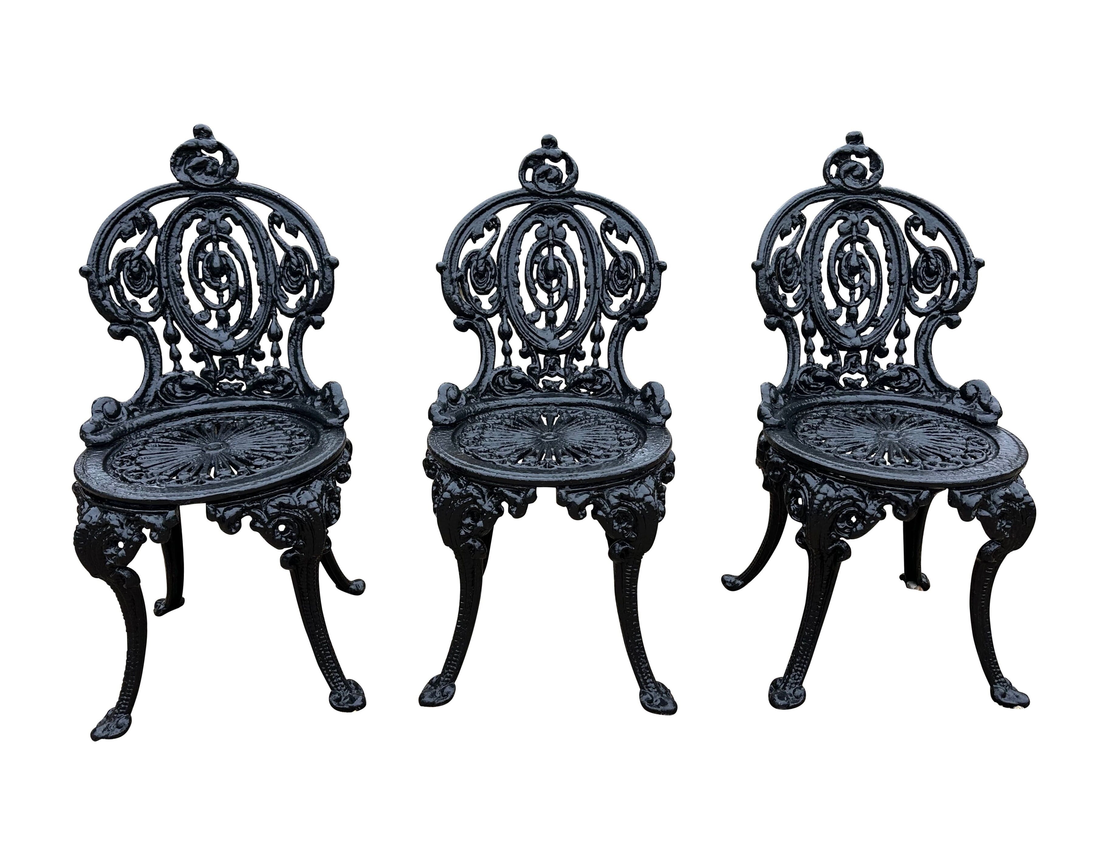 Reclaimed Cast Iron Garden Outdoor Chairs - 10864C