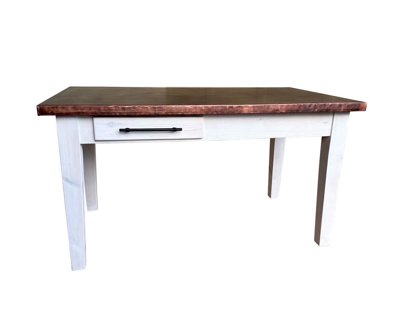 Bespoke Copper Top Dining Table With Drawers - D2307