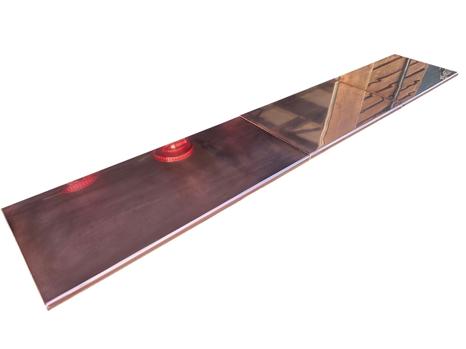 Natural Copper Handmade Kitchen Worktops With Bullnose - D2308