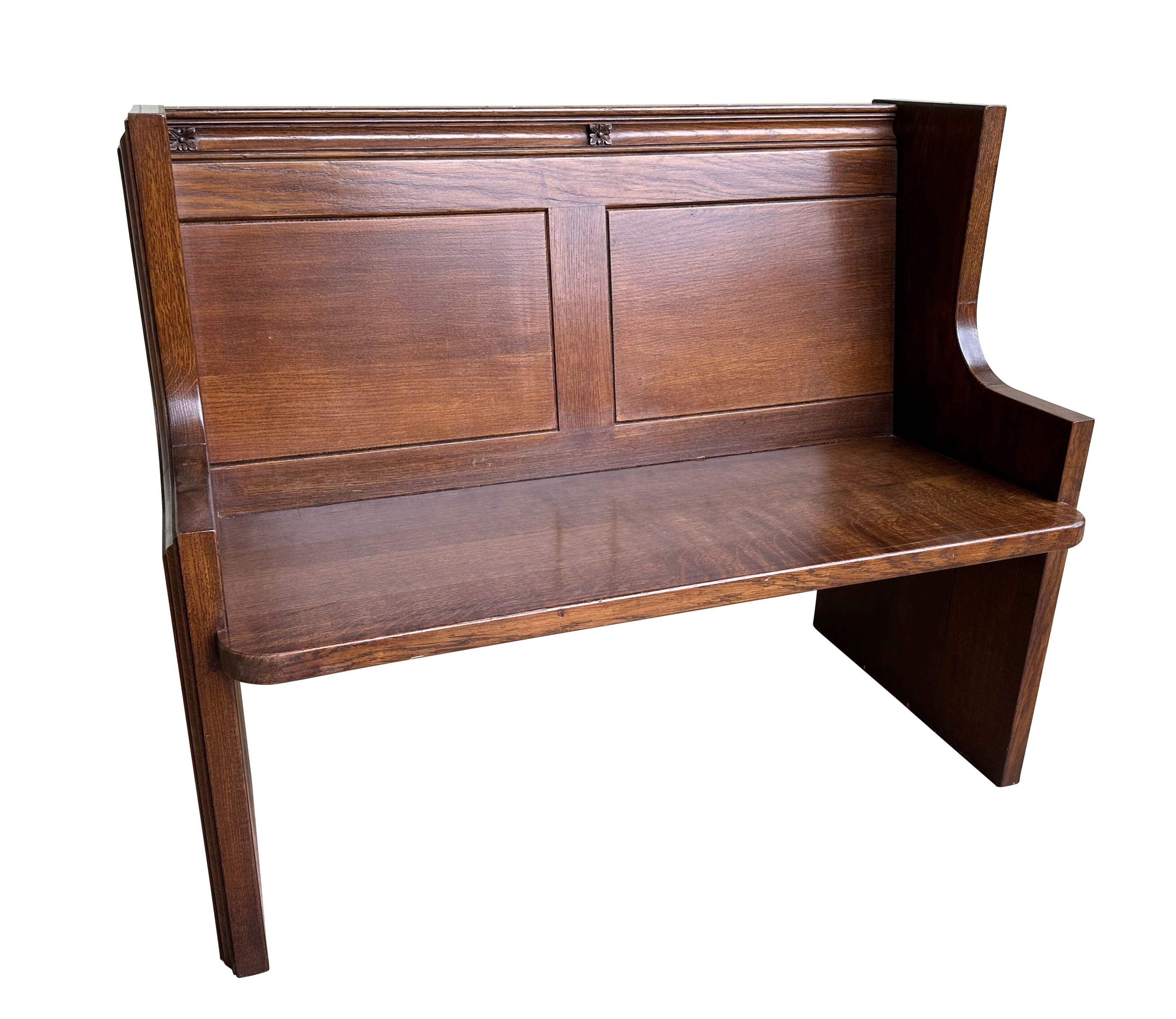 Salvaged Old Antique Oak Church / Chapel Pew - 10913F