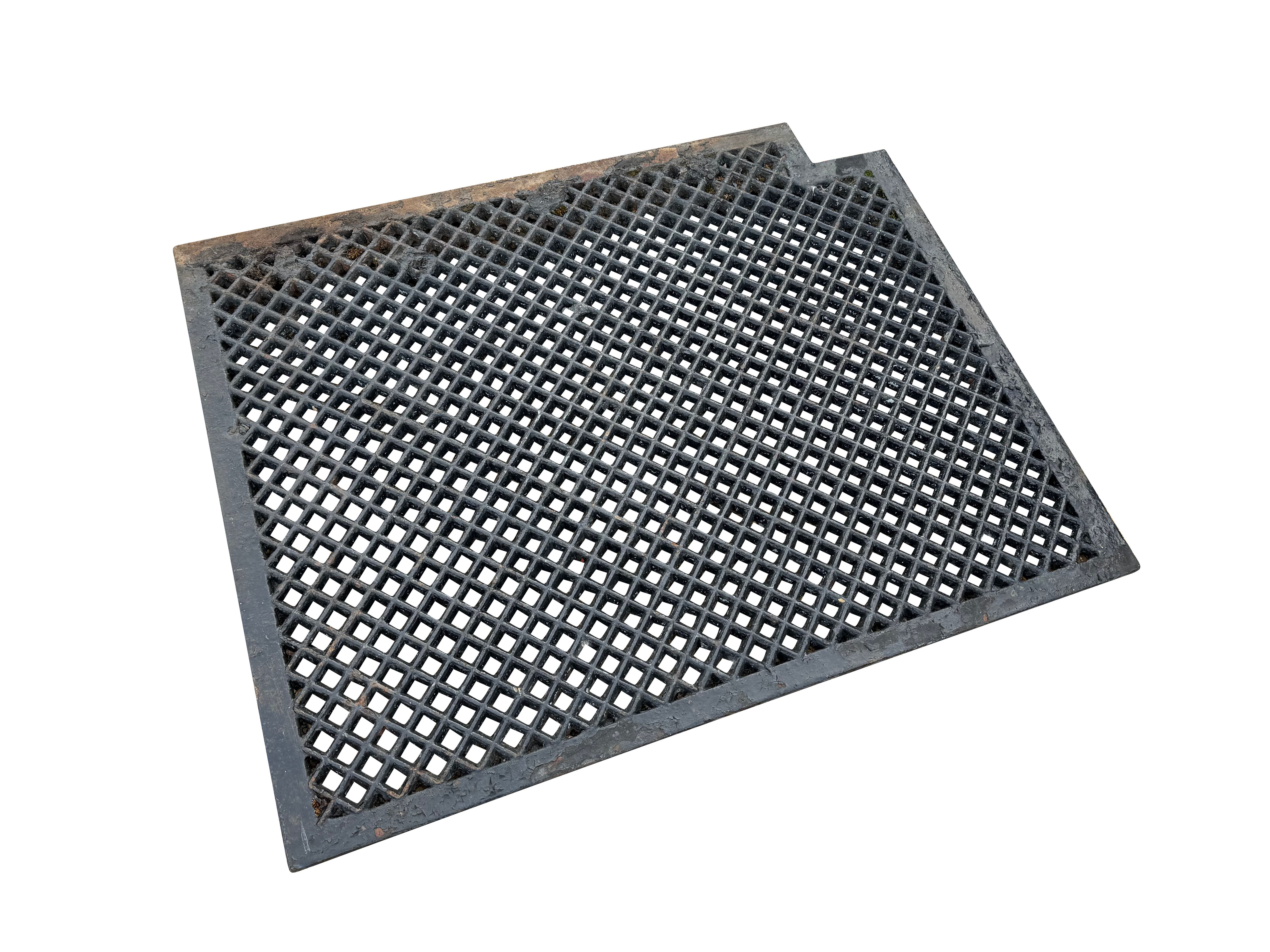 Salvaged Cast Iron Landing Plate Or Floor Grille - 10909C