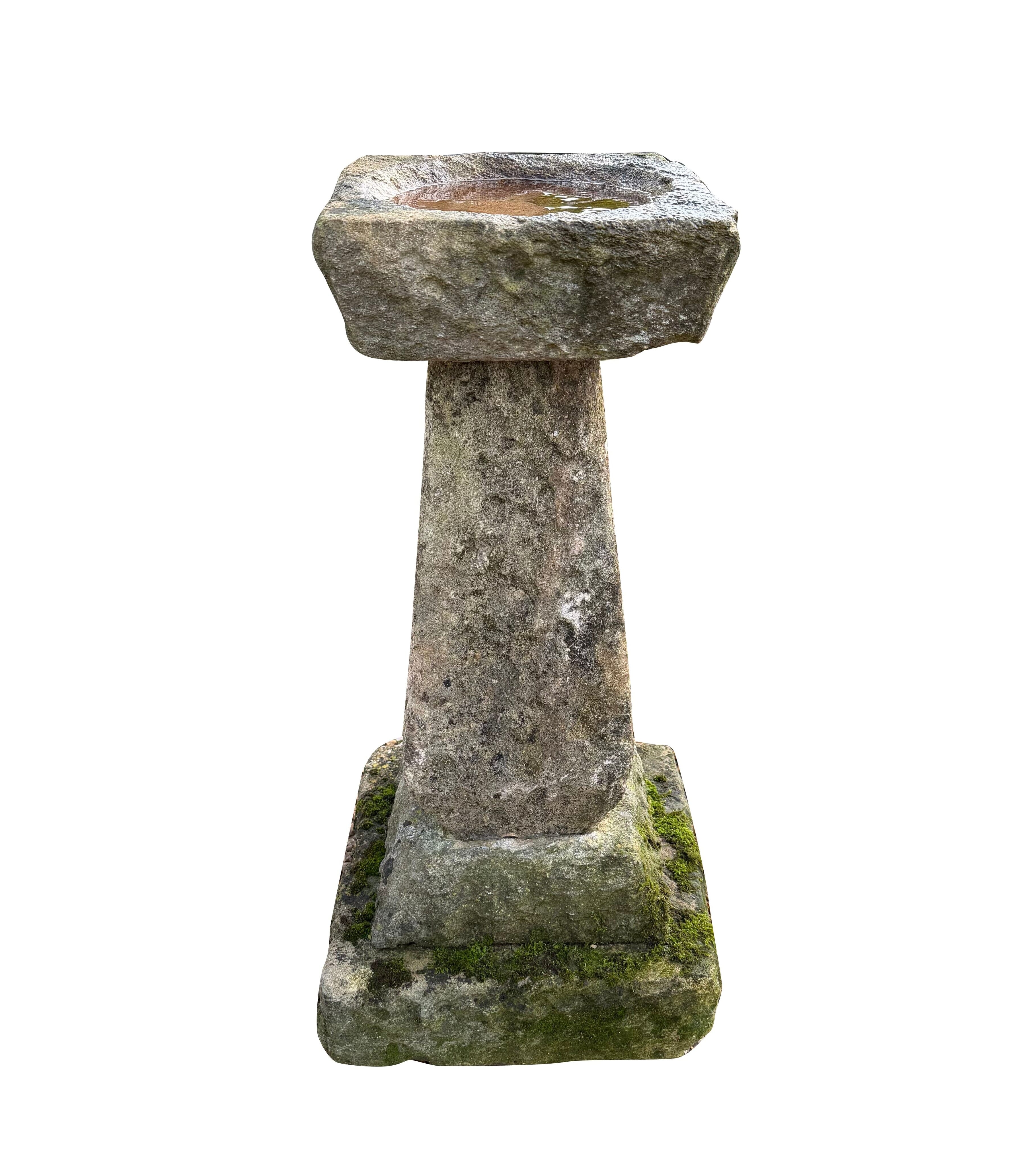 Hand Carved Victorian Stone Garden Bird Bath - 10934
