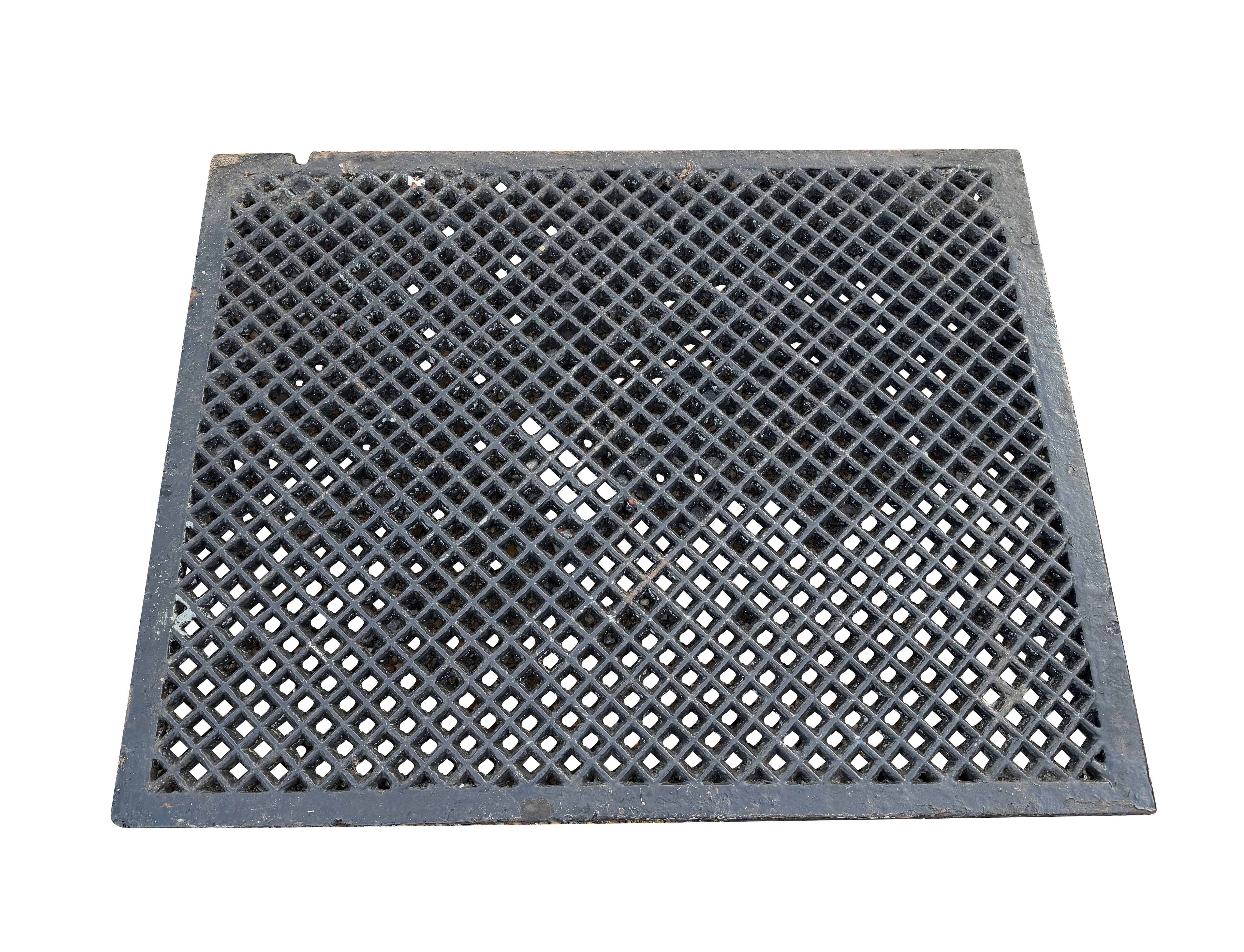 Salvaged Old Cast Iron Landing Plate Or Floor Grille