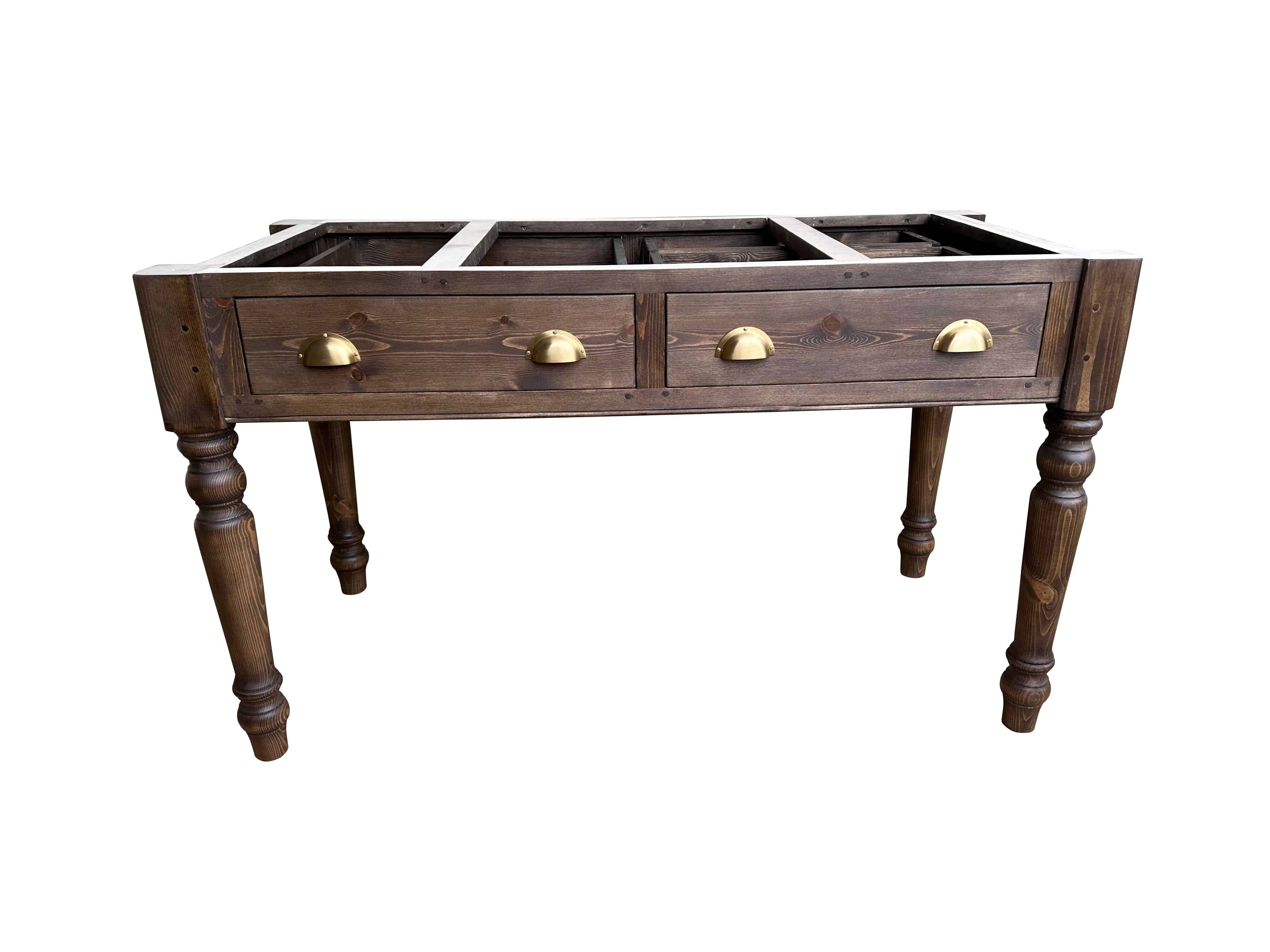 Bespoke Kitchen Table Base Only With Pull Out Drawers