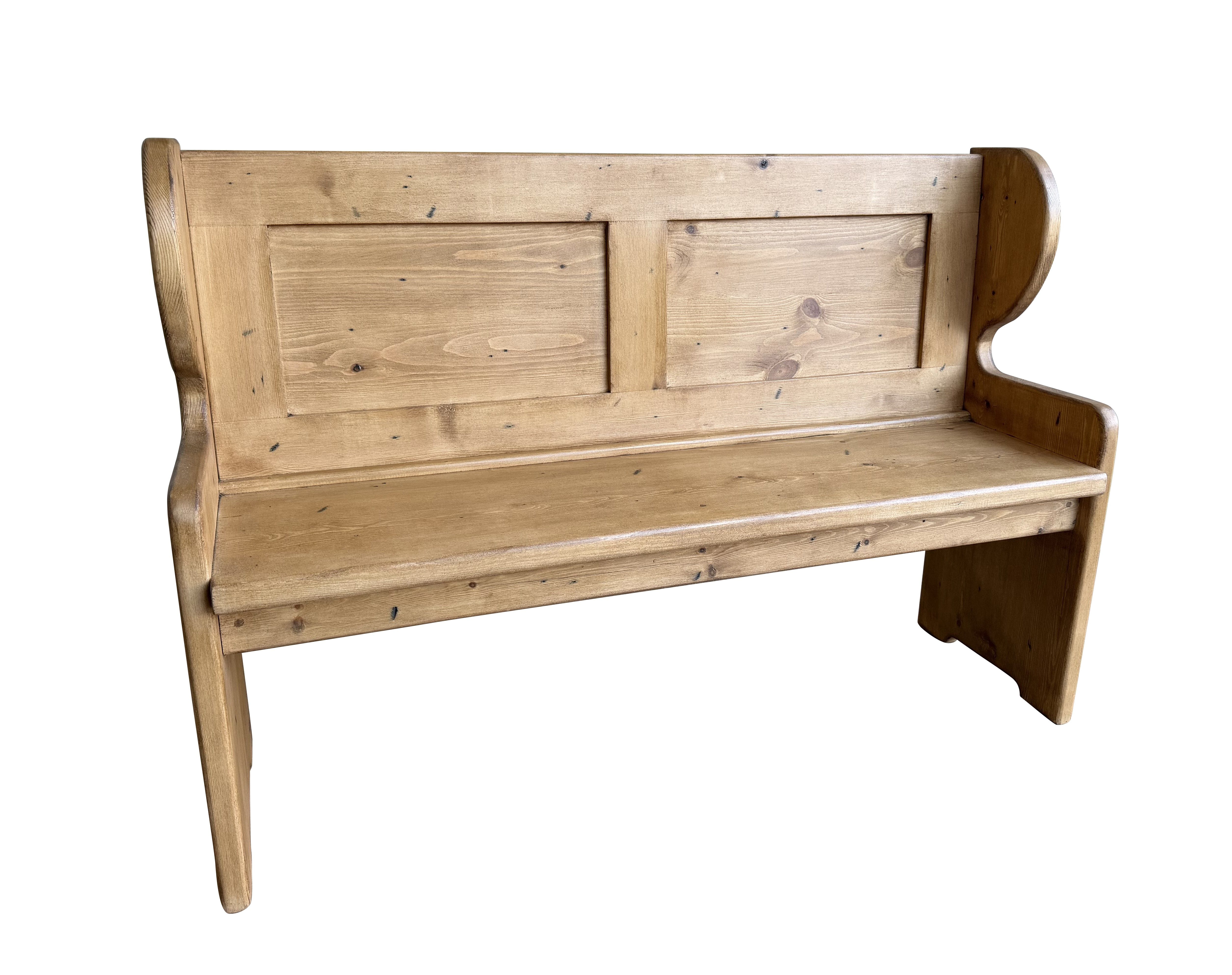 Handmade Reclaimed Pine Church Pew Waxed Finish - D2320