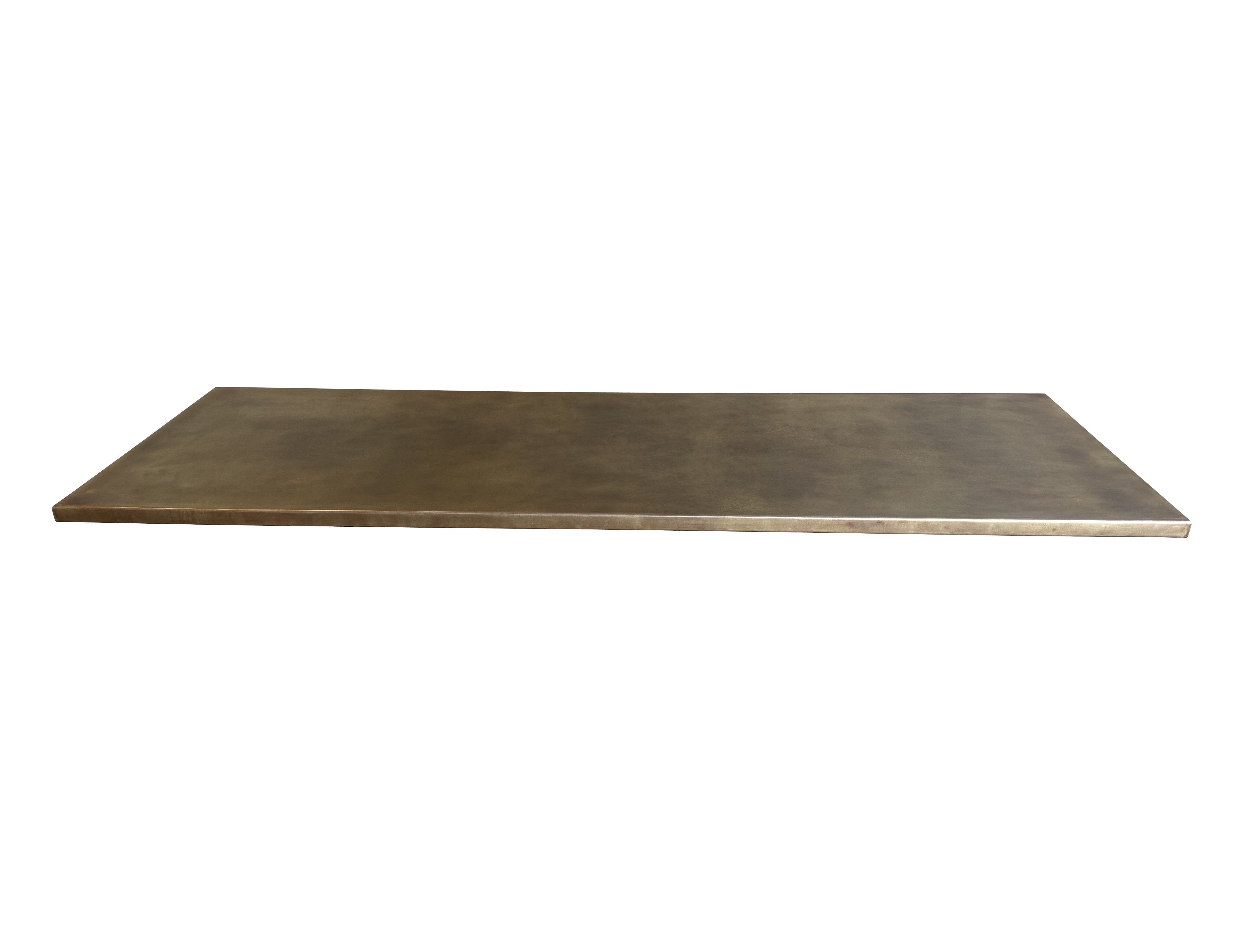Antique Brass Top Bespoke Kitchen Worktop - D2327