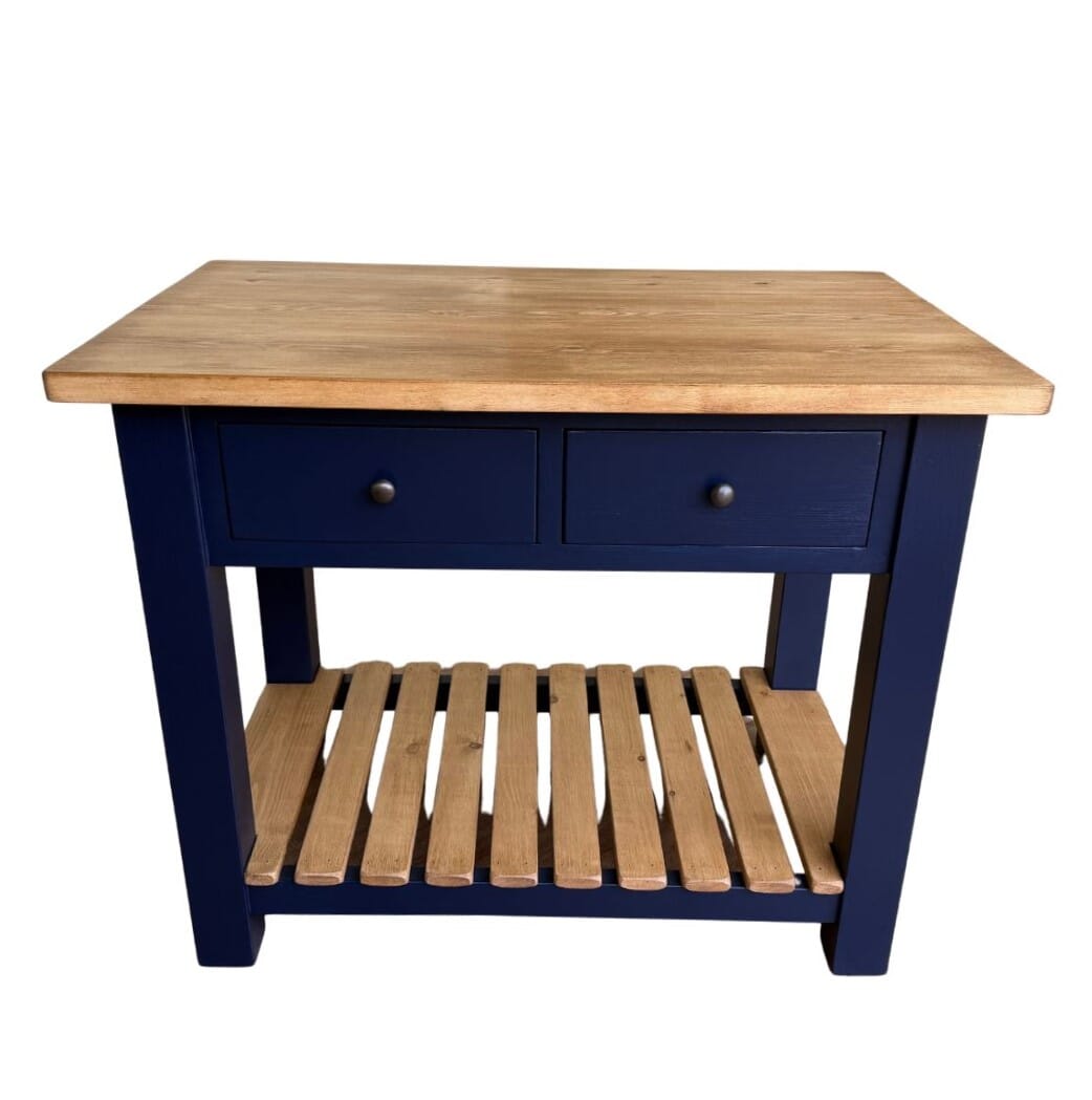Bespoke Plank Top Kitchen Island Unit With Drawers - D2321