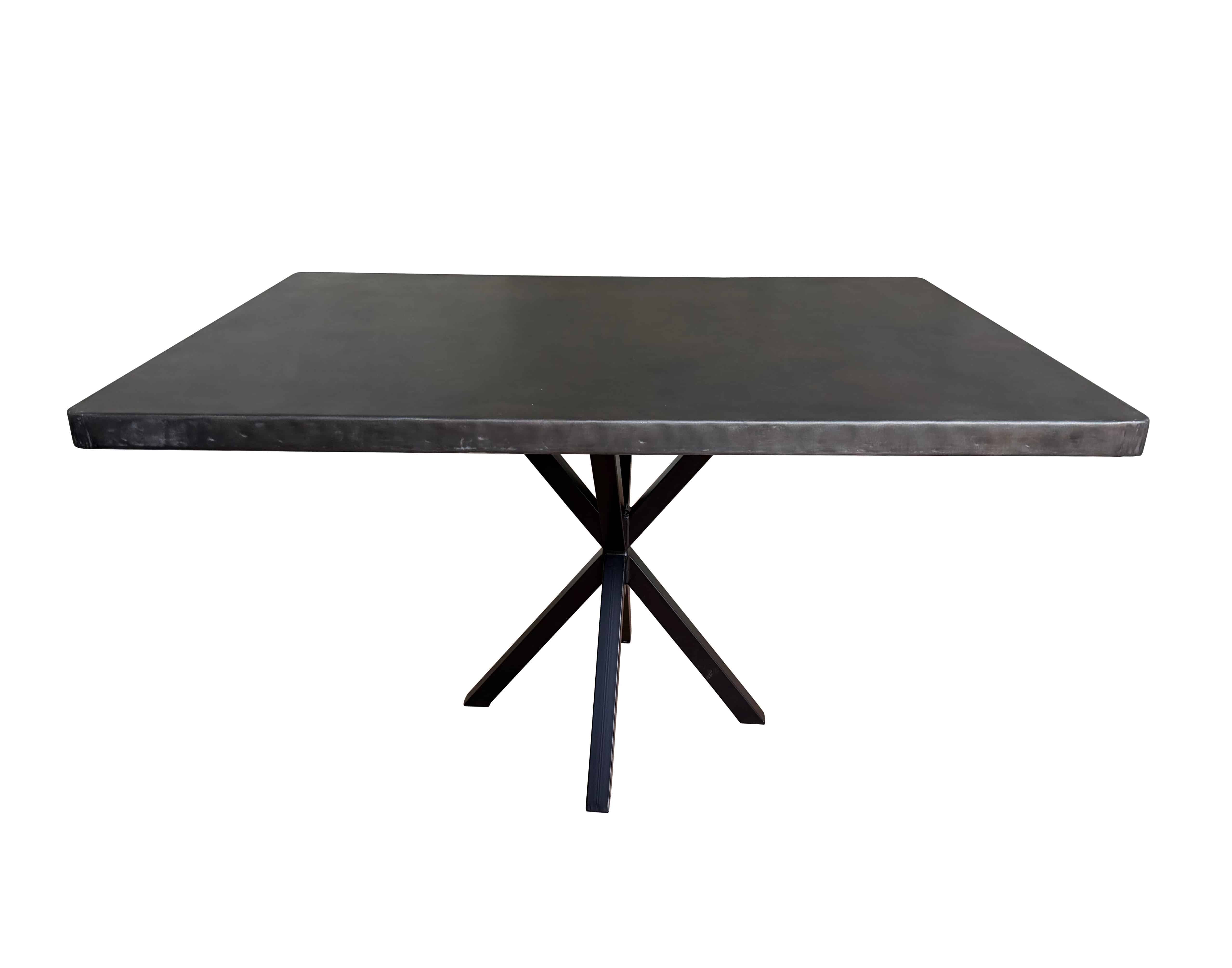 Zinc Bespoke Dining Table With Metal Star Base