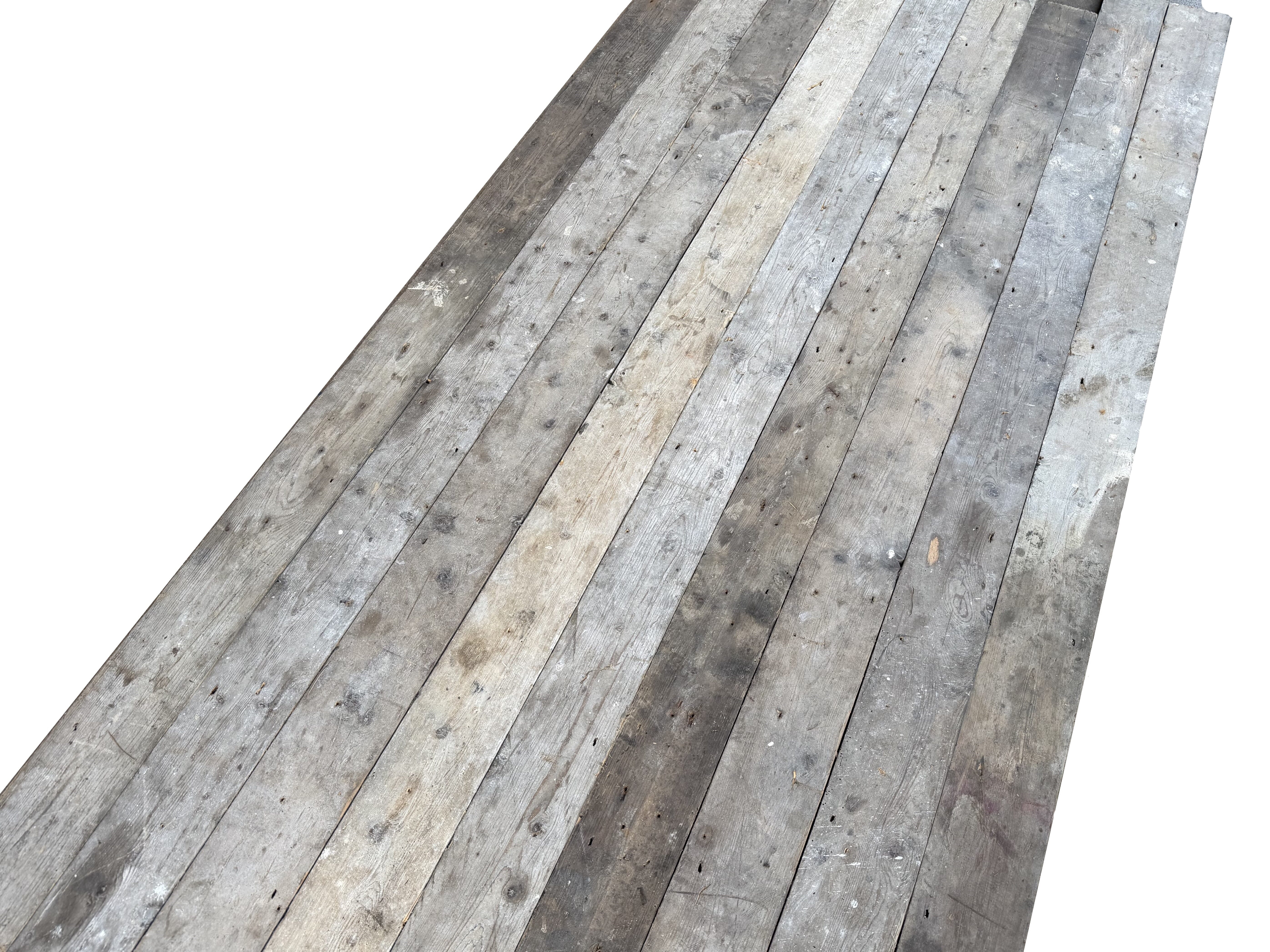 Antique Reclaimed Square Edged Pine Floorboards - 10963
