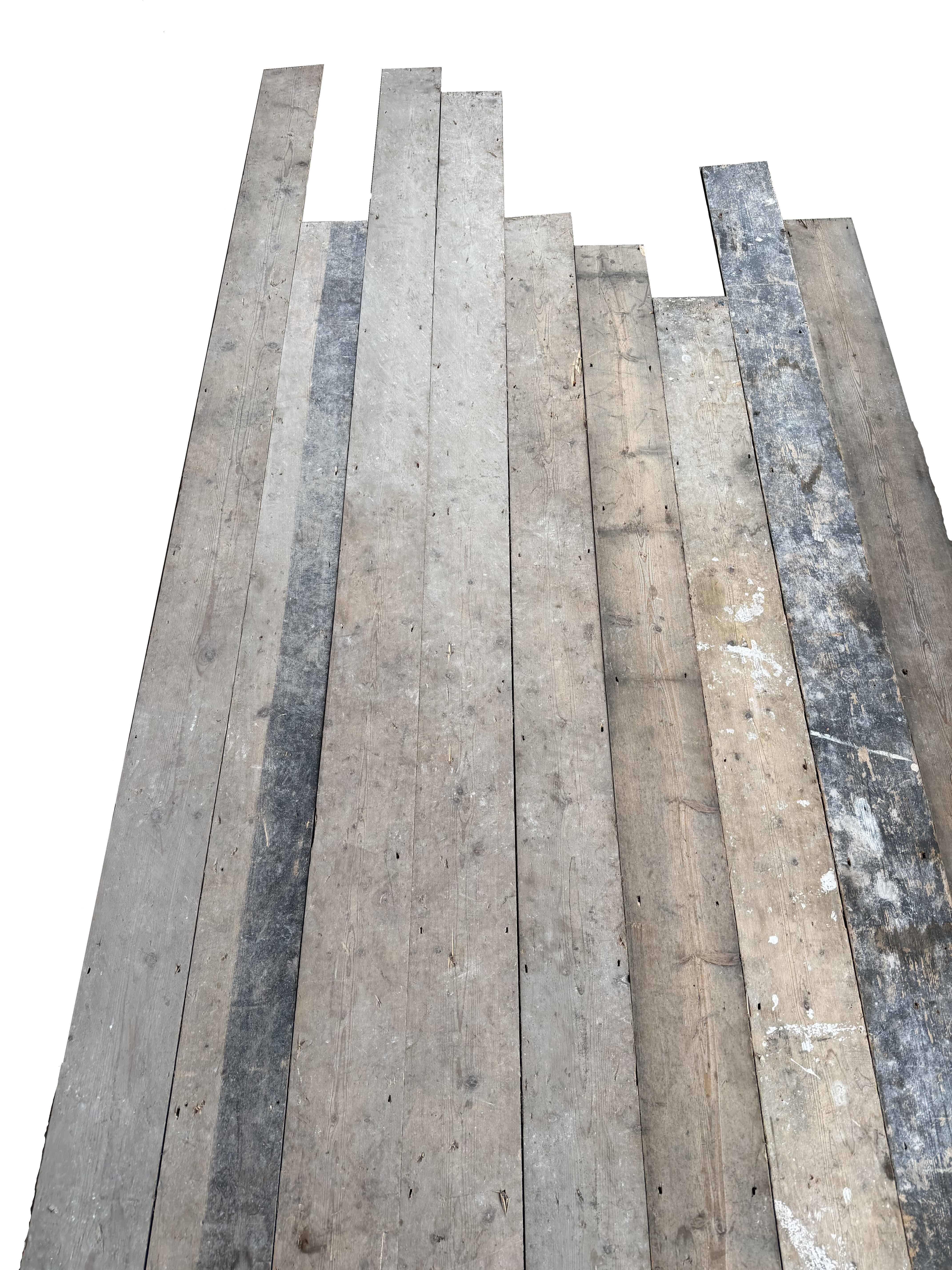 Antique Salvaged Square Edged Pine Floorboards