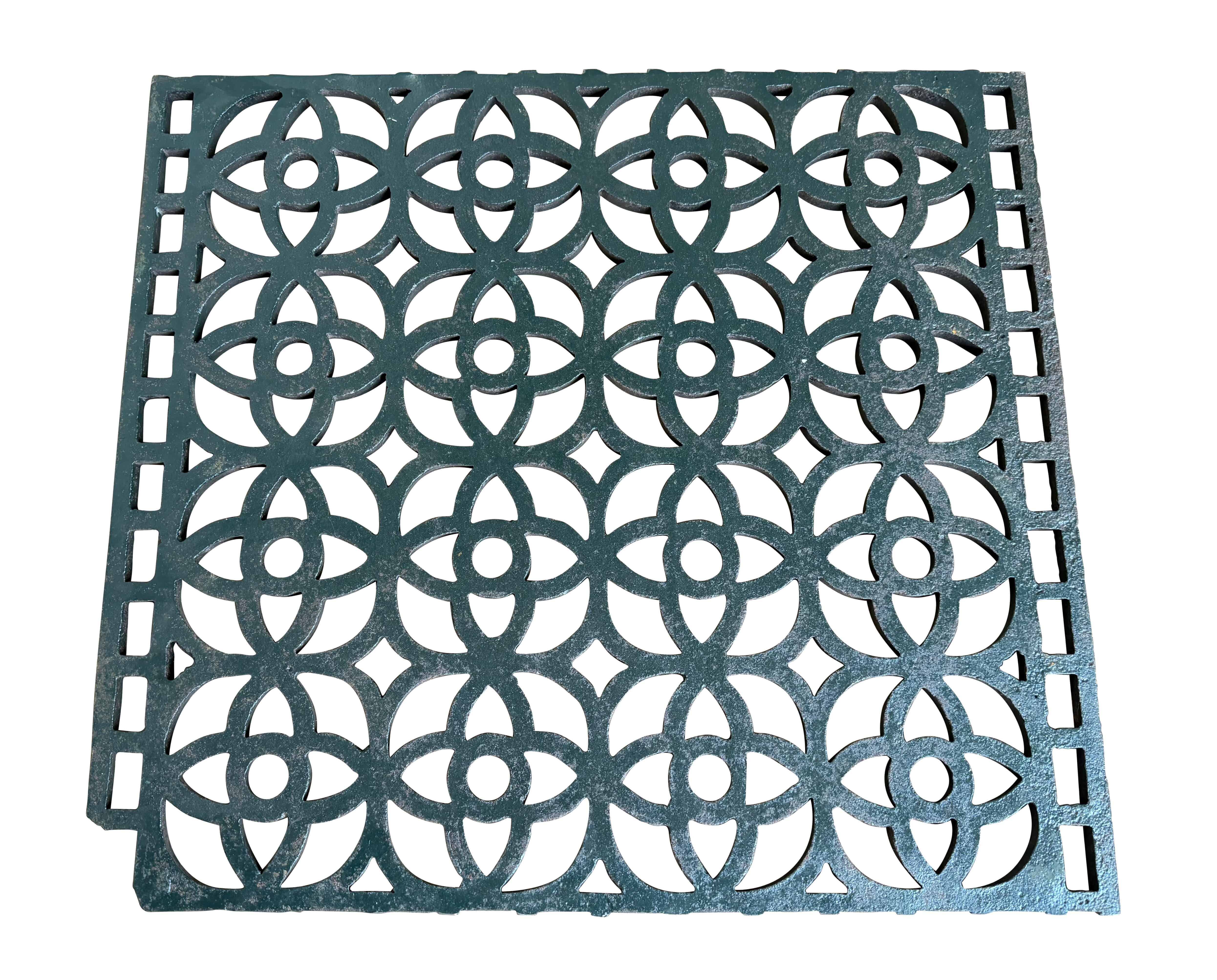 Reclaimed old victorian cast iron floor grille