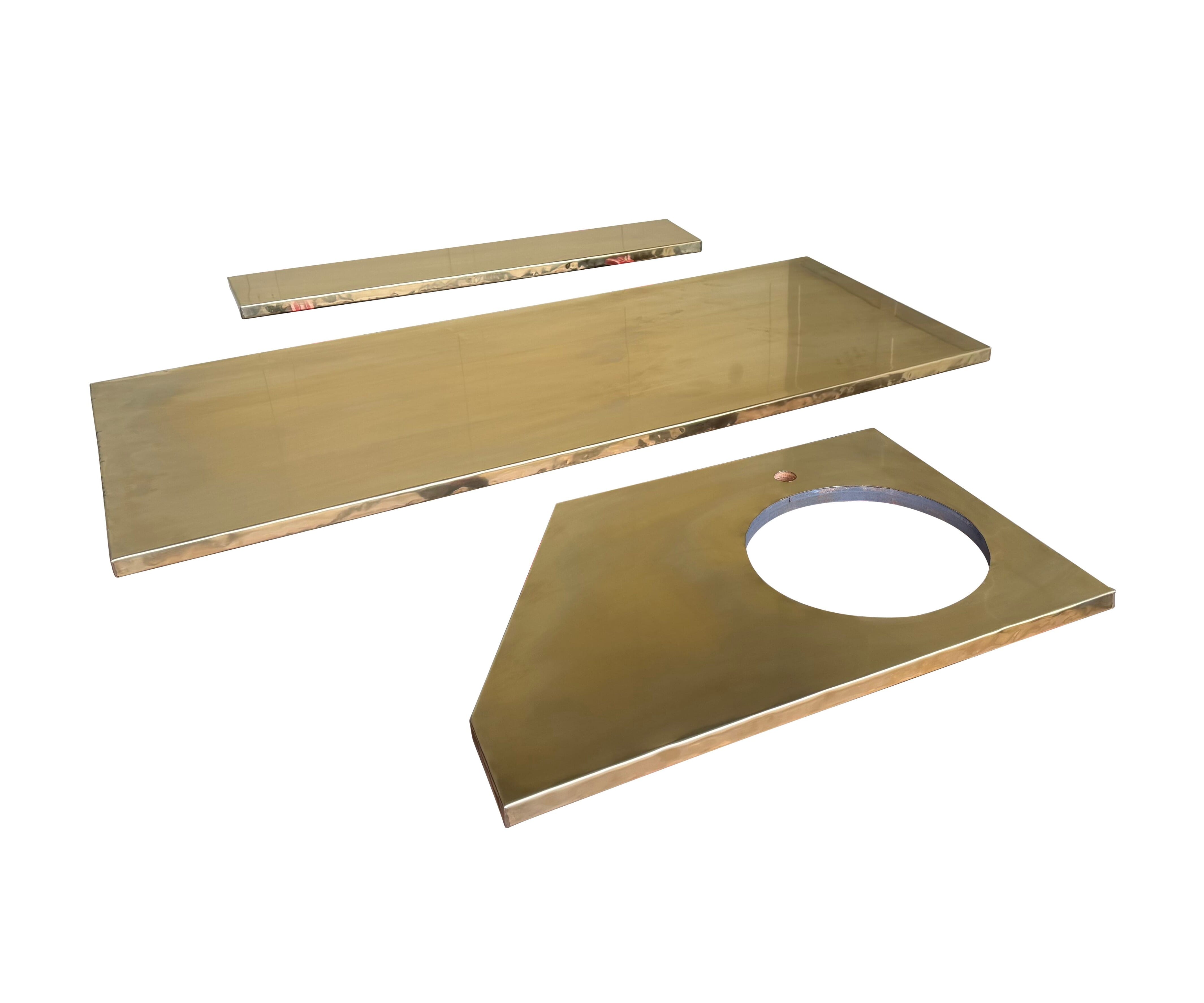 Handmade Natural Brass Kitchen Worktops - D2331
