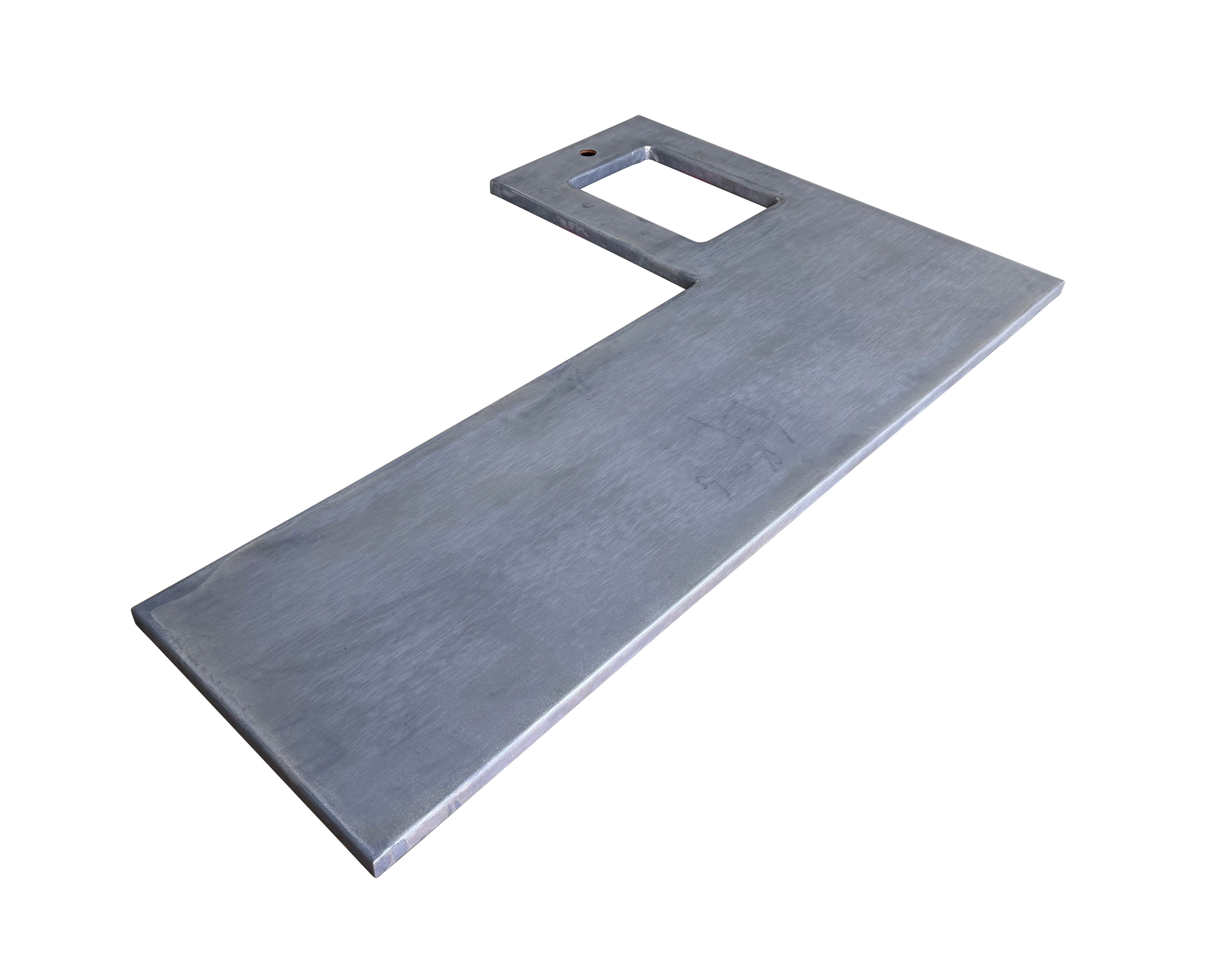 Bespoke Distressed Zinc Kitchen Worktop / Work Surface - D2332