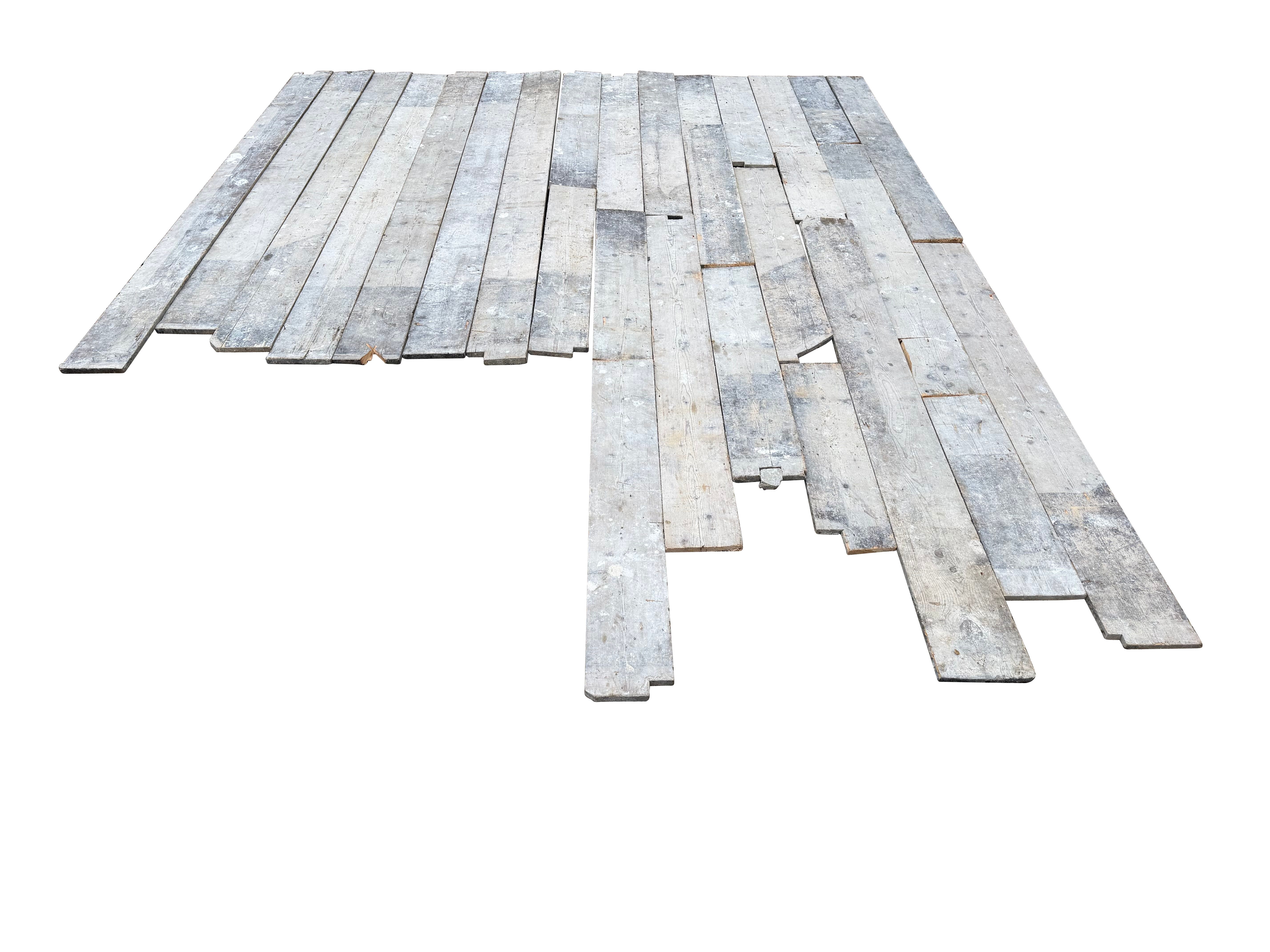 Job Lot of Reclaimed Georgian Pine Square Edged Floorboards - 10955