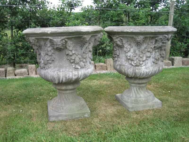 A Pair of Decorative Garden Urns