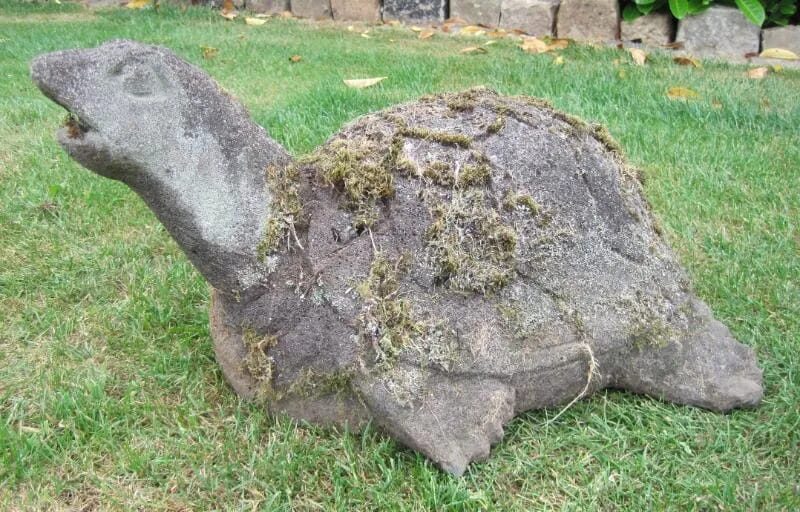 A Hand Carved Solid Stone Garden Antique Turtle - 4832