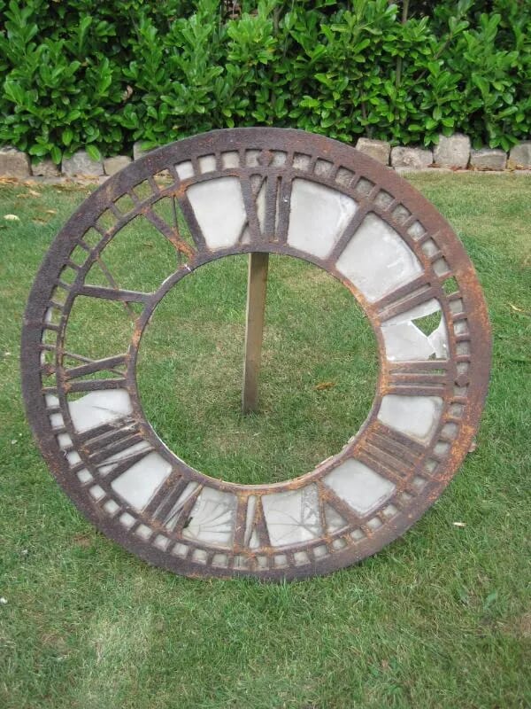 Antique Victorian Cast Iron Clock Face - 4825