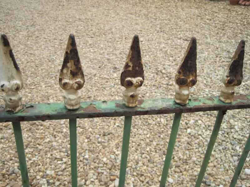Set of Antique Reclaimed Wrought Iron Railings and a Gate