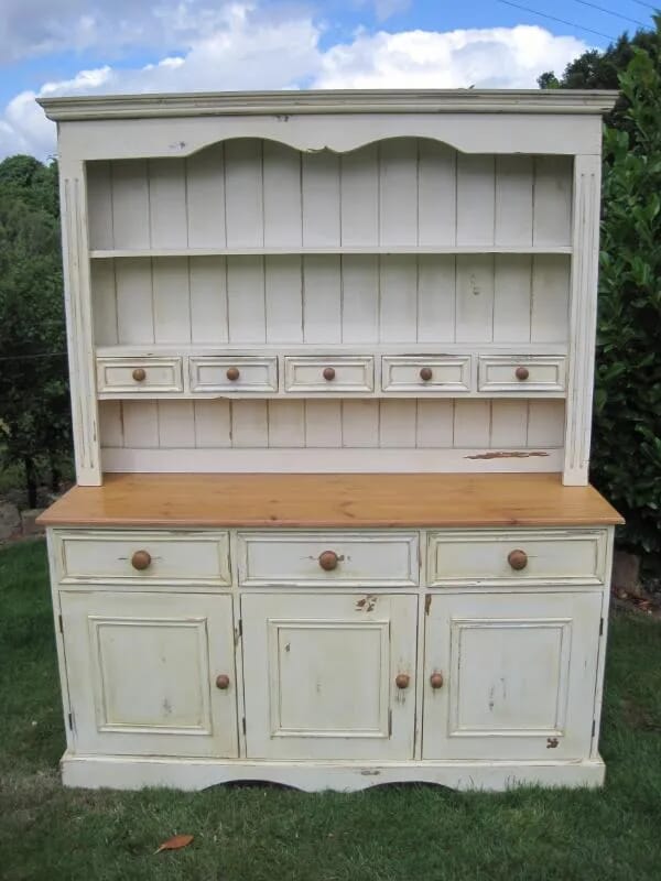 Antique Hand Painted and Distressed Pine Dresser  - 4869