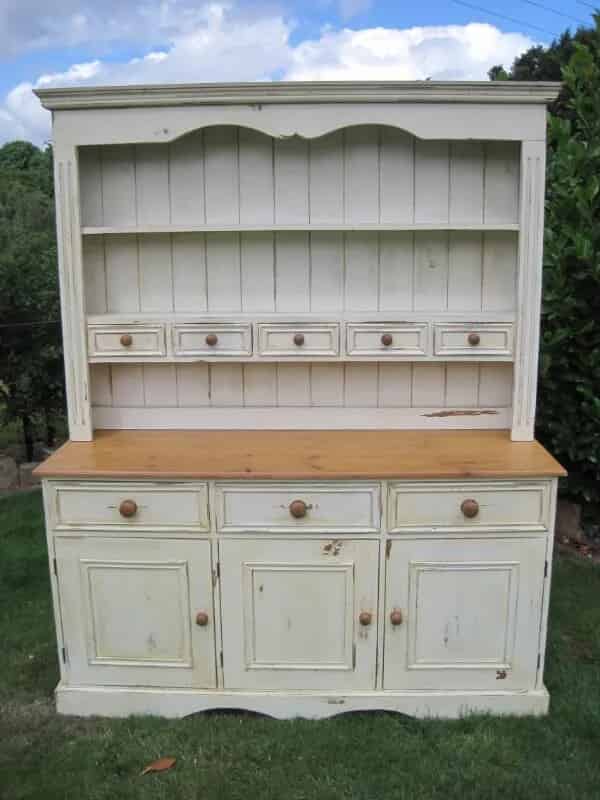 Antique Hand Painted and Distressed Pine Dresser 