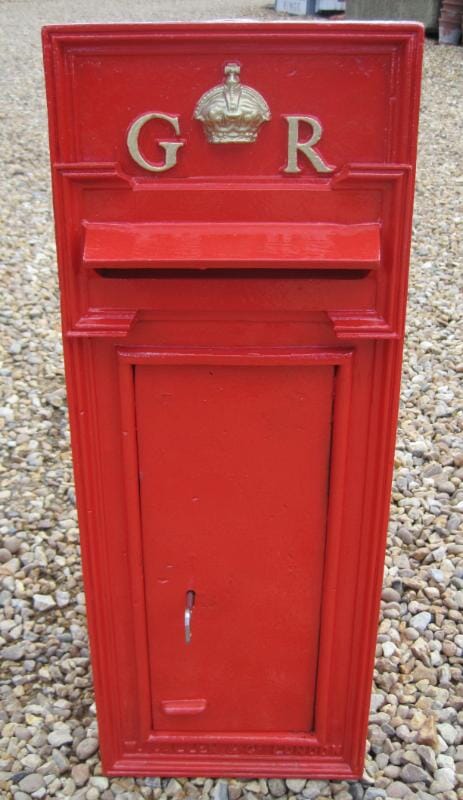 Royal Mail 2 Door Wall Mounted Cast Iron Post Box George 5th - 4417
