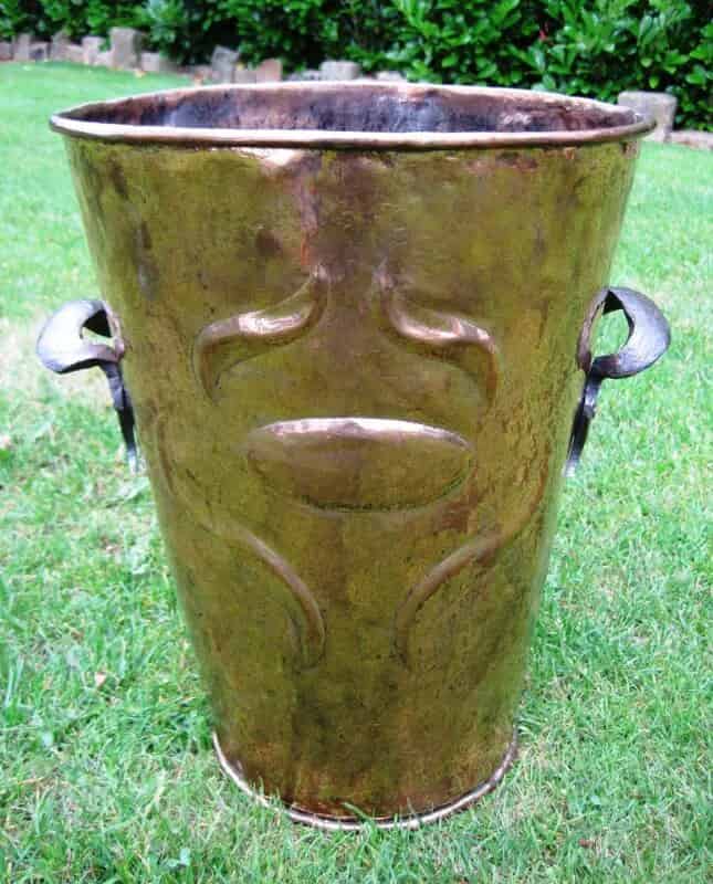 Antique Arts and Crafts Coal or Wood Holder