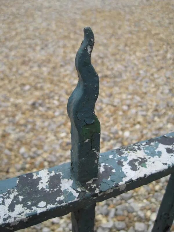 Set of 3 Antique Reclaimed Wrought Iron Railings - 4918