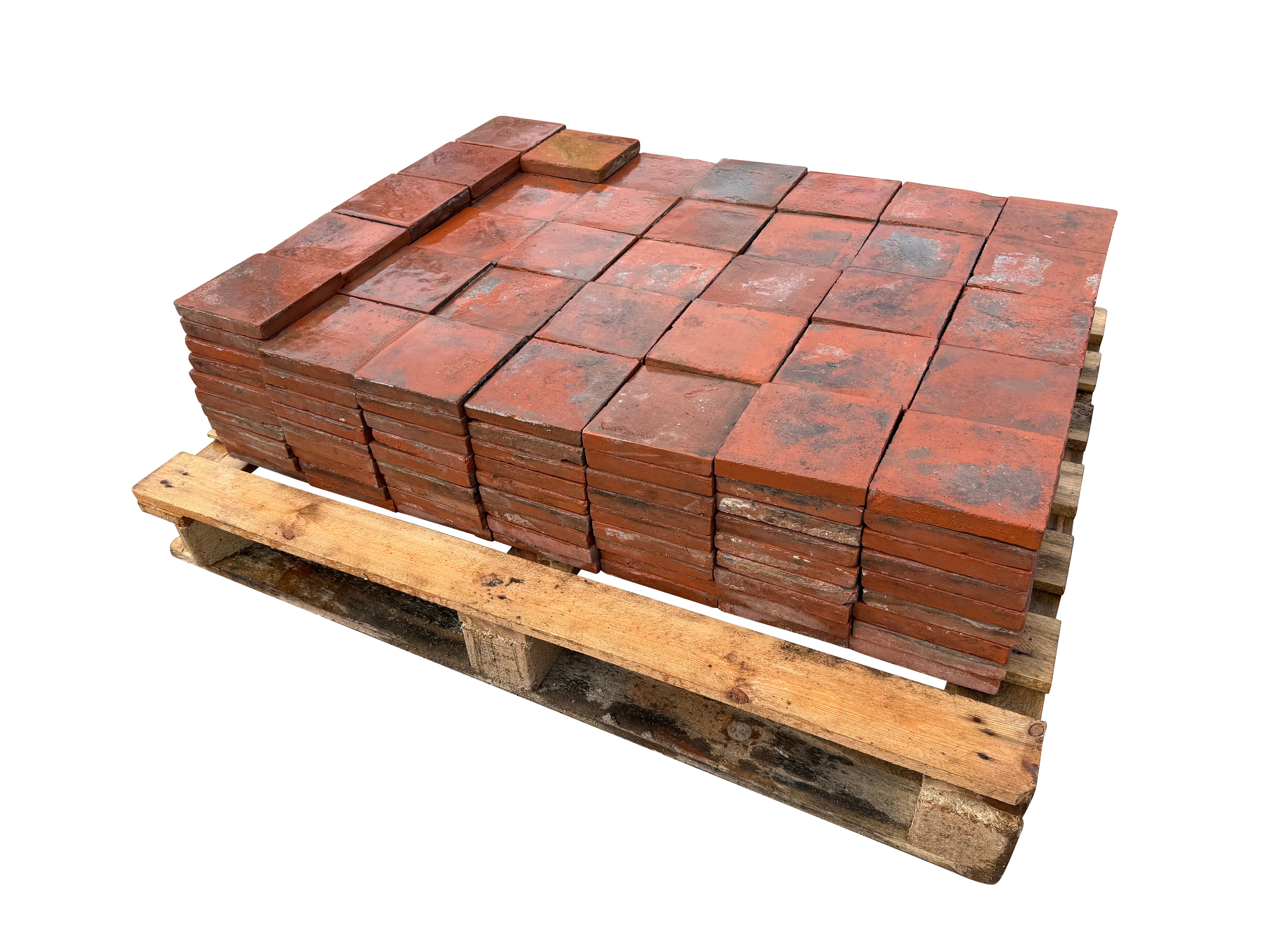Batch of 320 Reclaimed Terracotta Quarry Floor Tiles - 11013