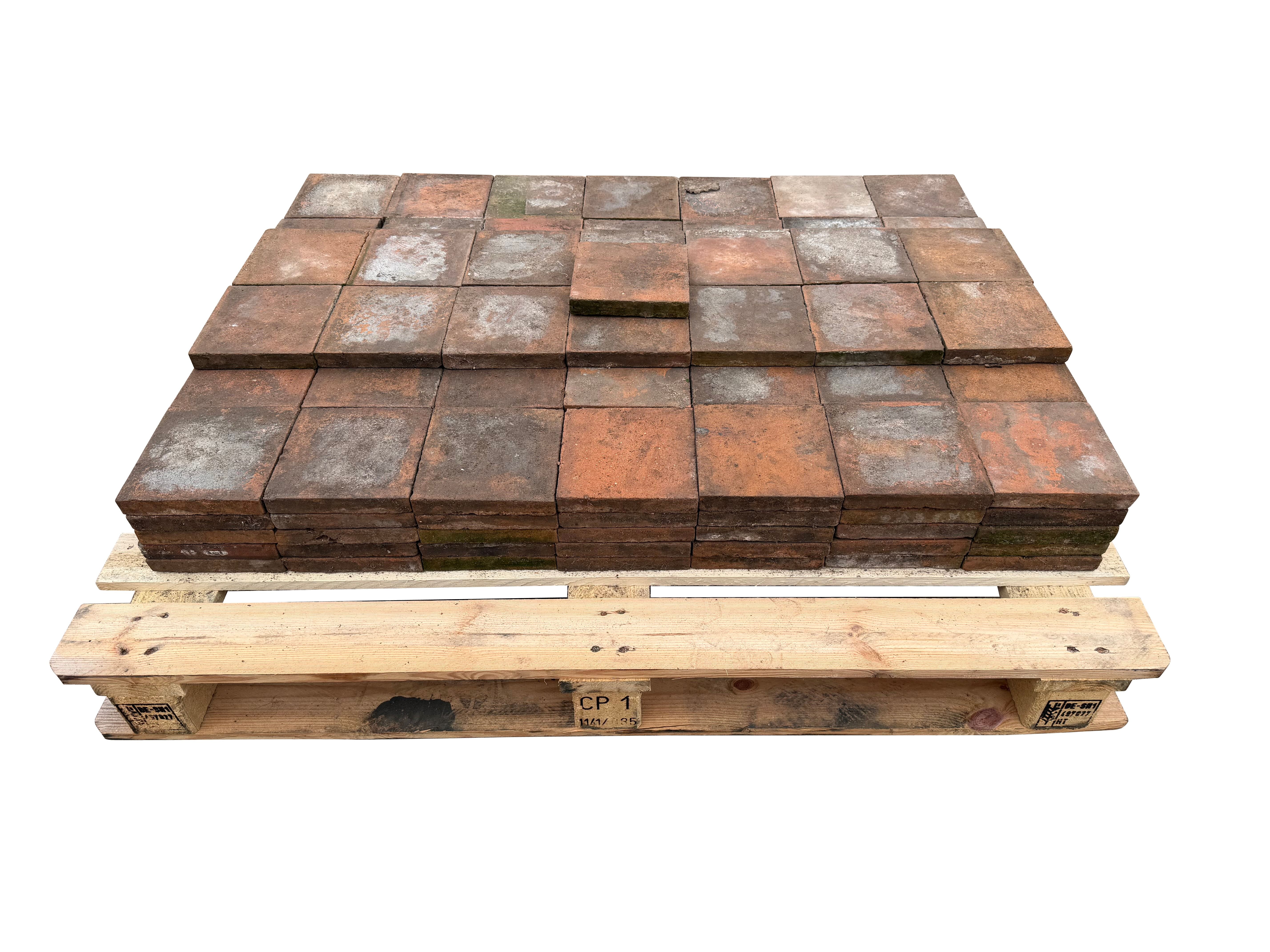 Batch of 190 Reclaimed Terracotta Quarry Floor Tiles - 11046