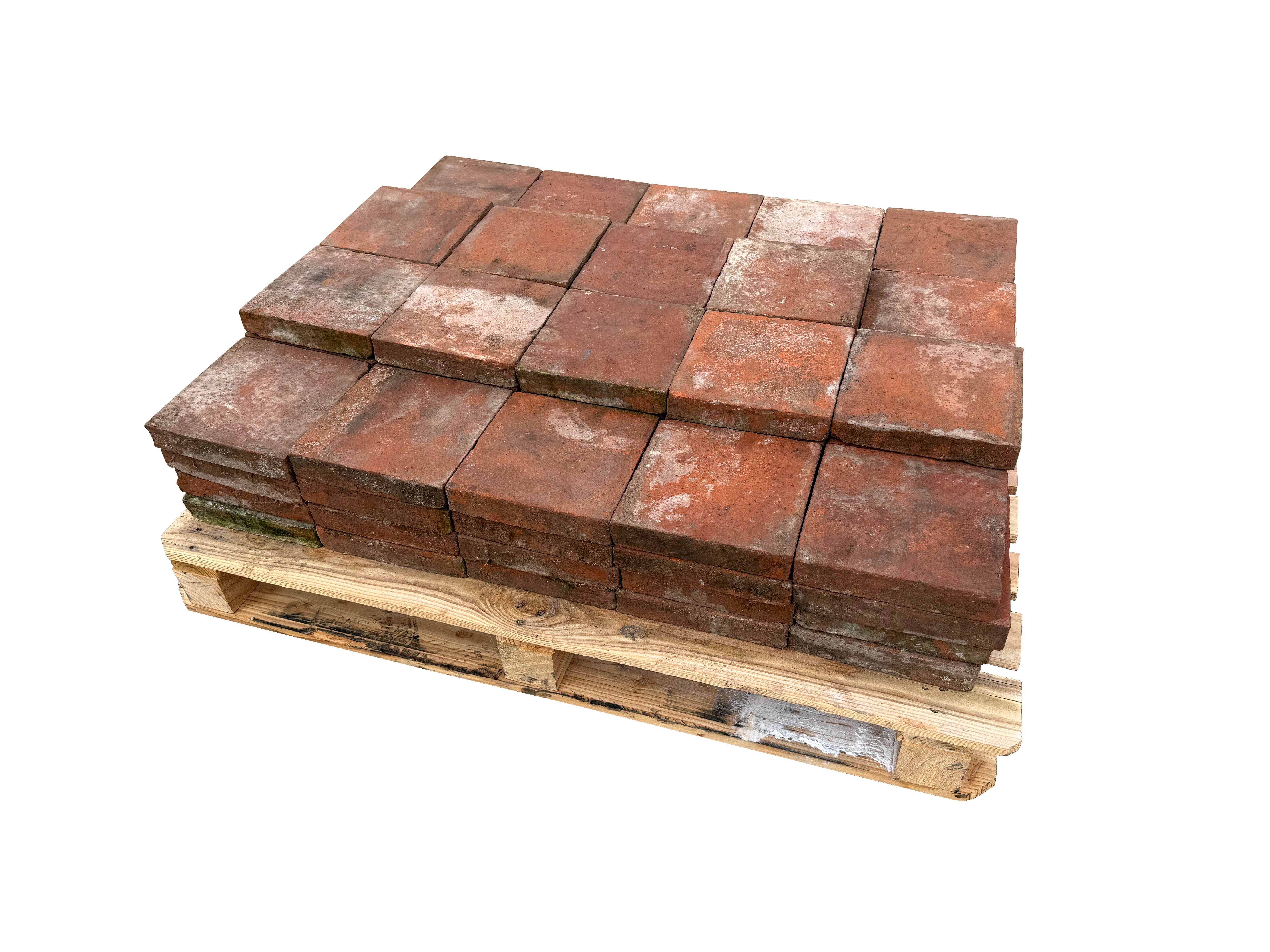 Batch of 89 Reclaimed Terracotta Quarry Floor Tiles - 11049