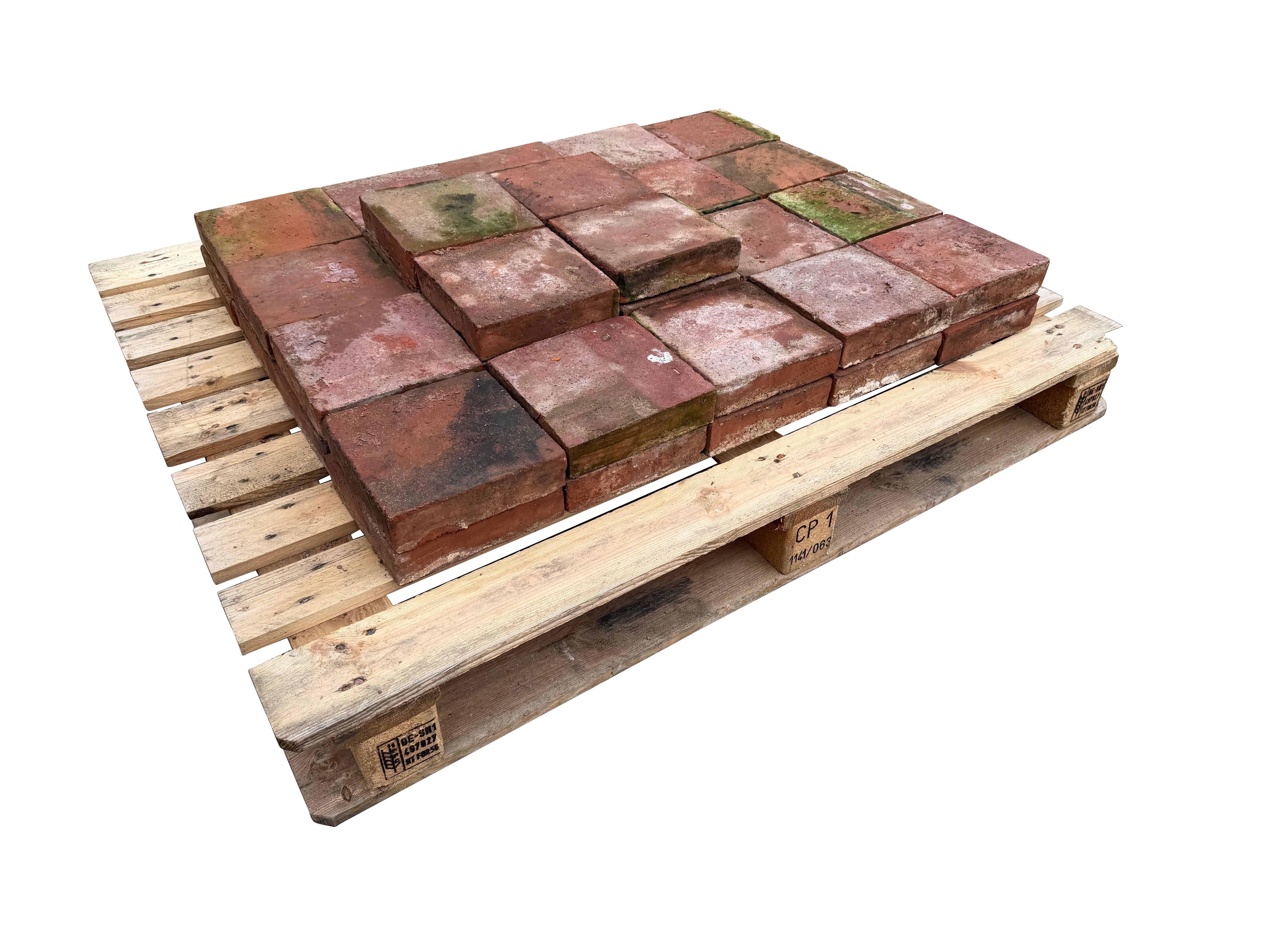 Batch of 44 Reclaimed Terracotta Quarry Floor Tiles
