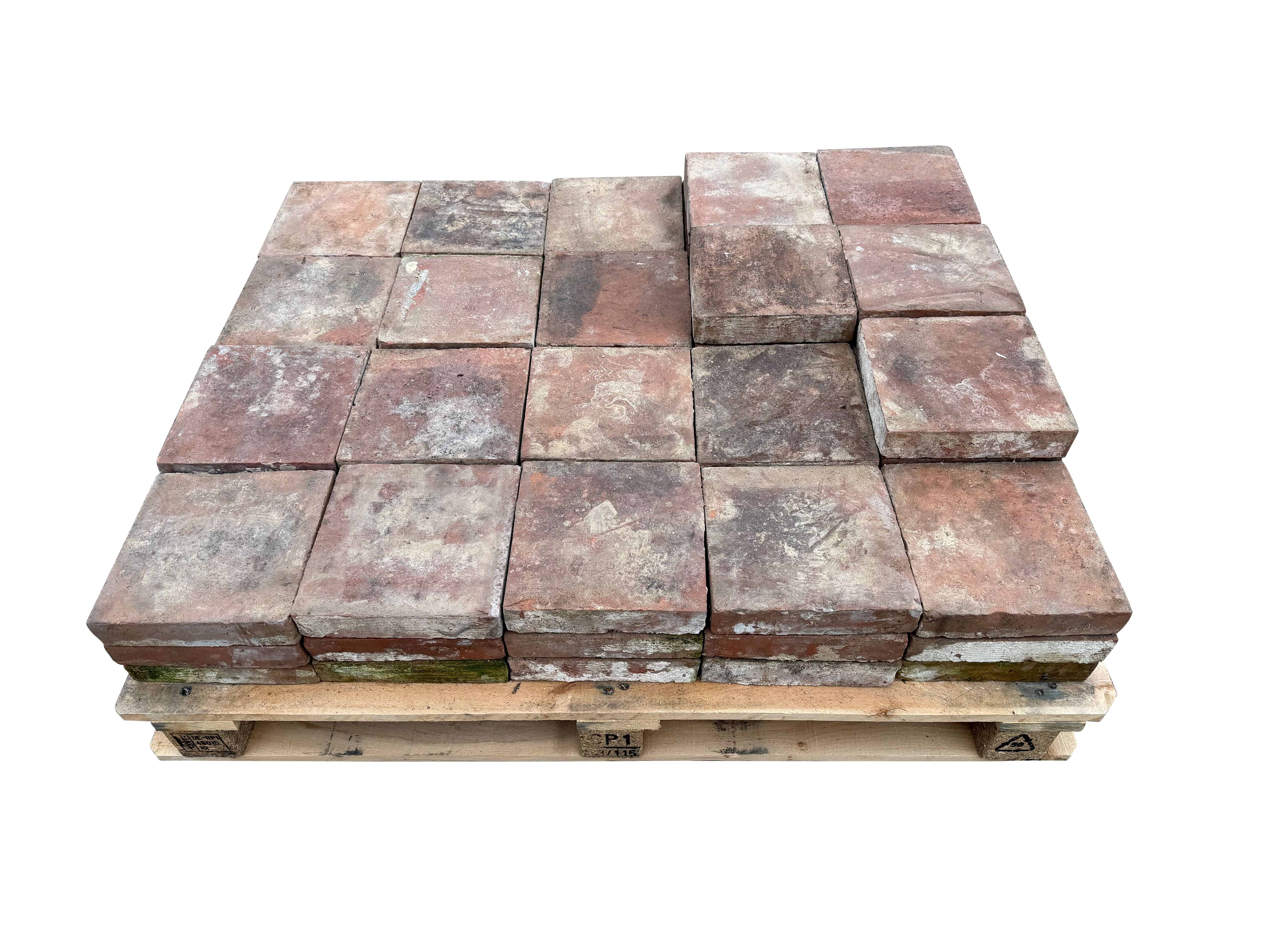 Batch of 65 Reclaimed Terracotta Quarry Floor Tiles