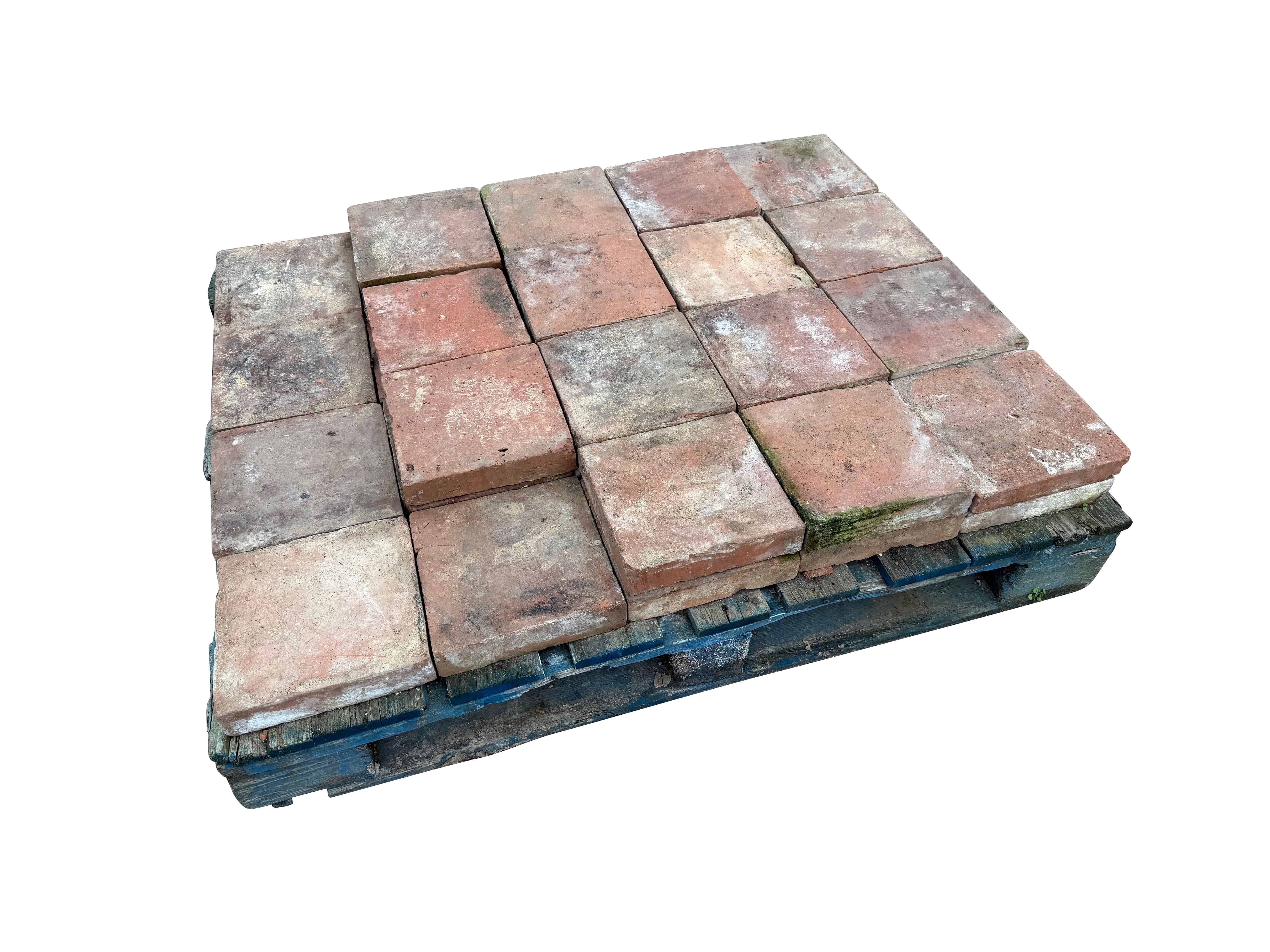 Batch of 35 Reclaimed Terracotta Quarry Floor Tiles