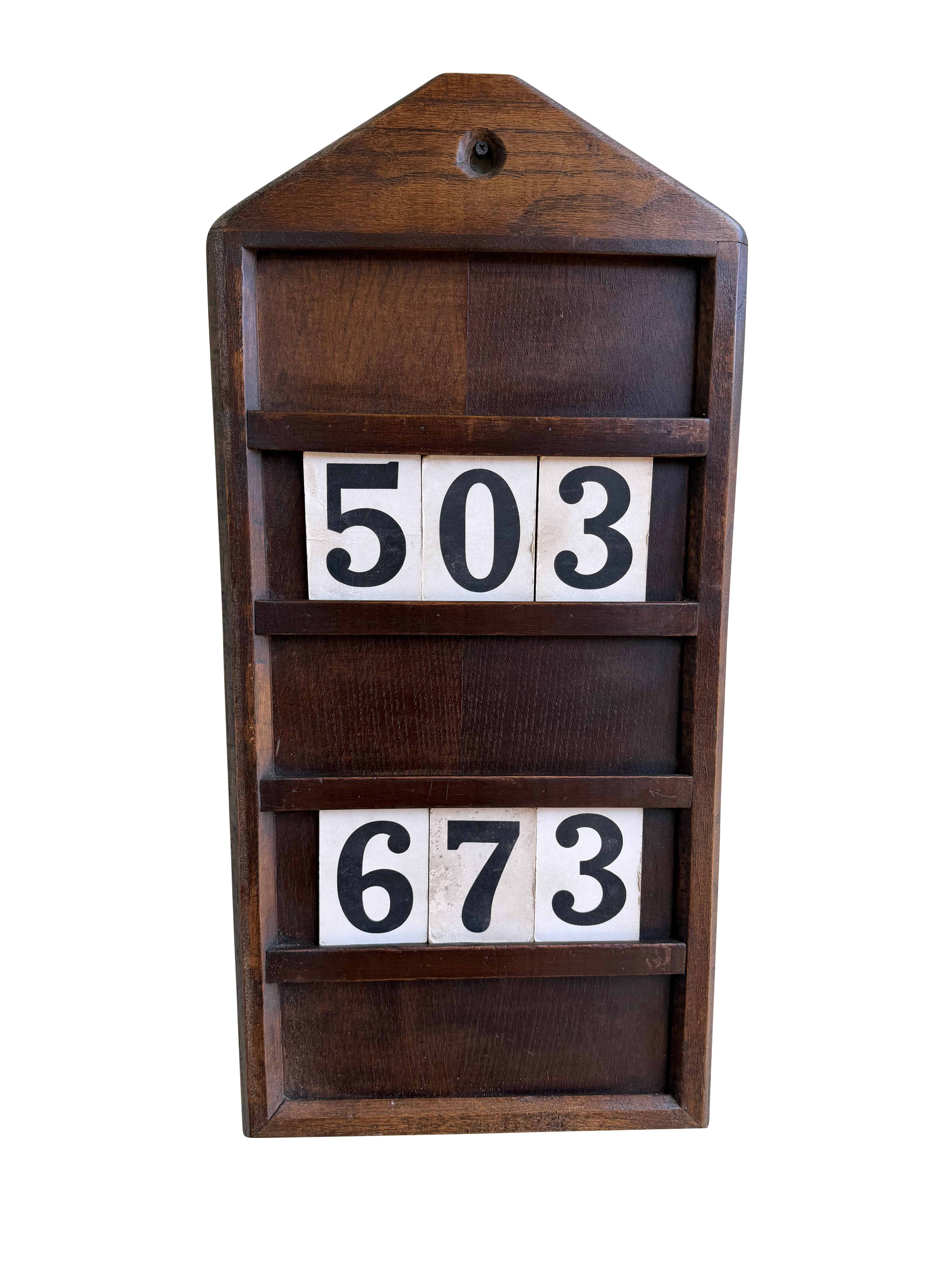 Salvaged Wall Mounted Church Hymn Board