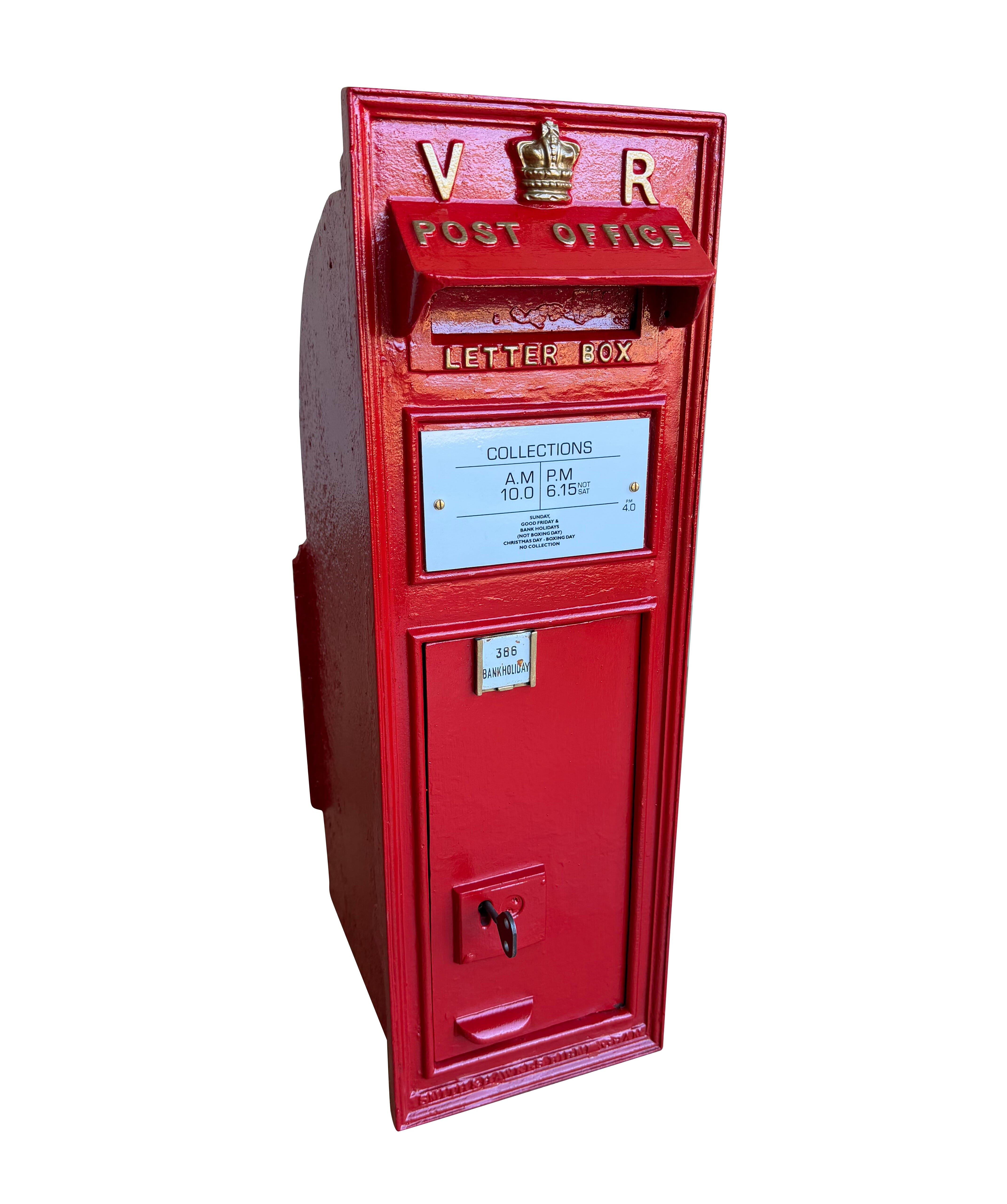Victorian Royal Mail VR Cast Iron Wall Mounted Post Box - 9936