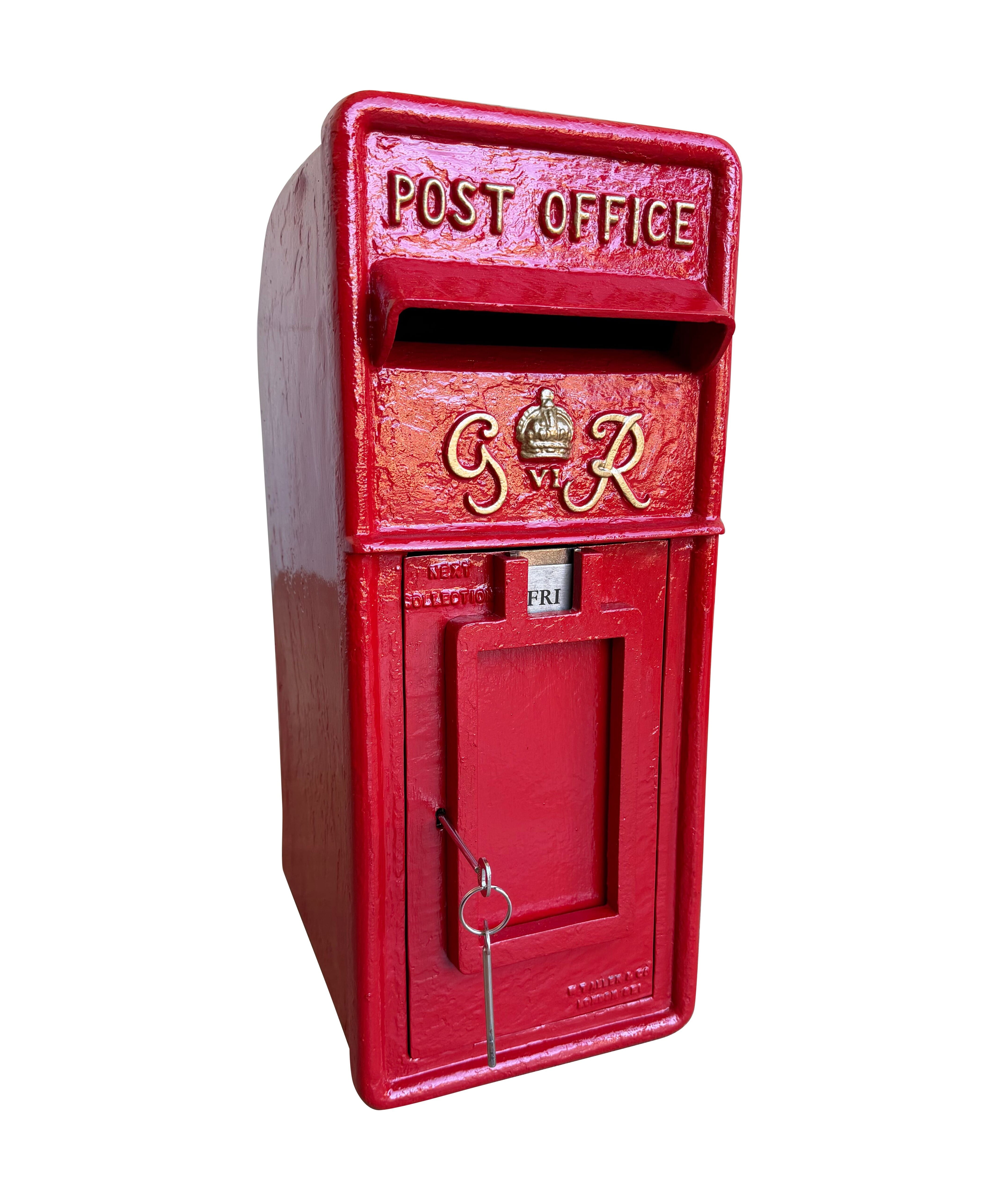Original Salvaged George 6th Cast Iron Arch Back Post Box - 10454