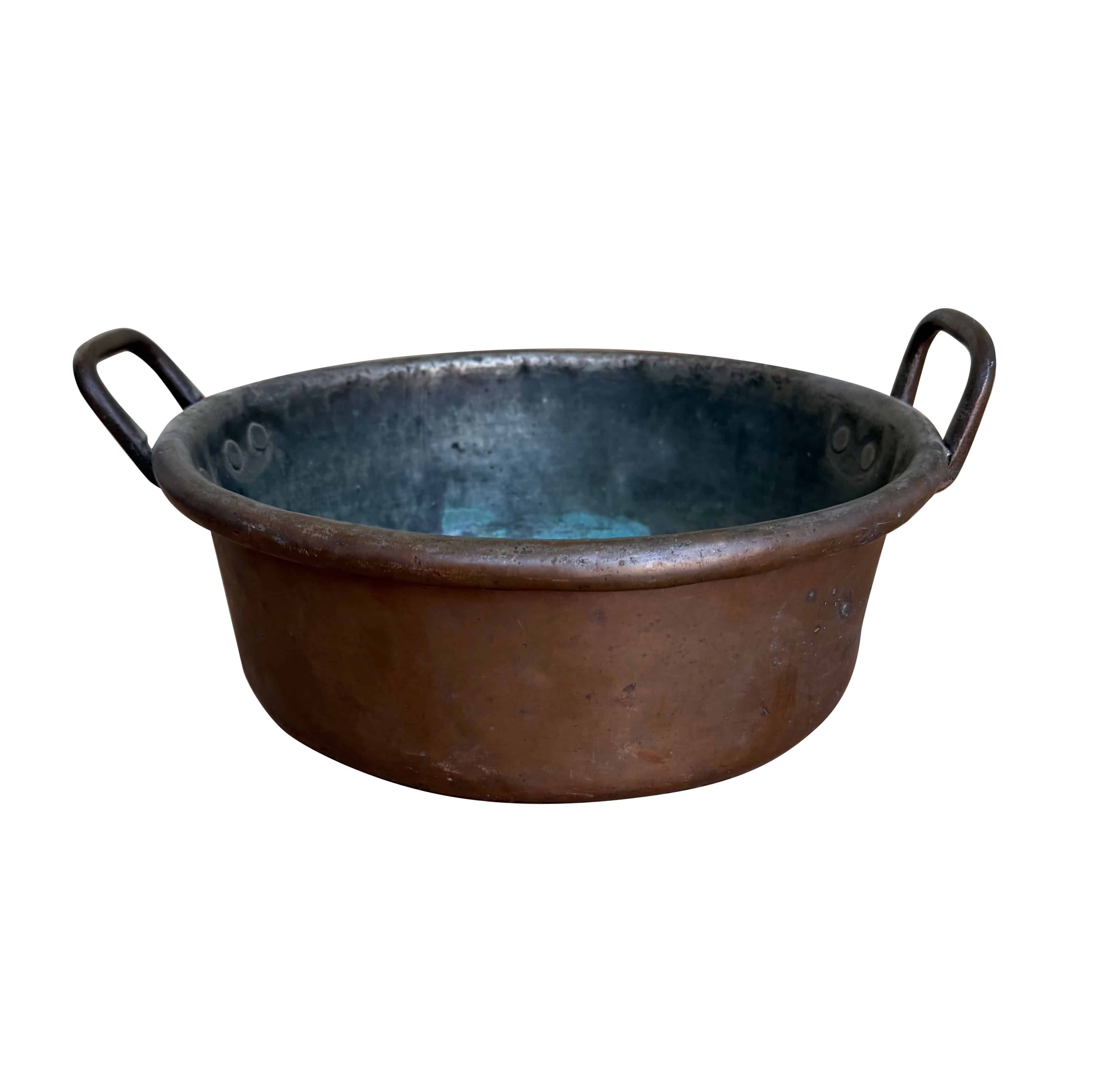Victorian Copper Pot / Preserving Pan With Handles