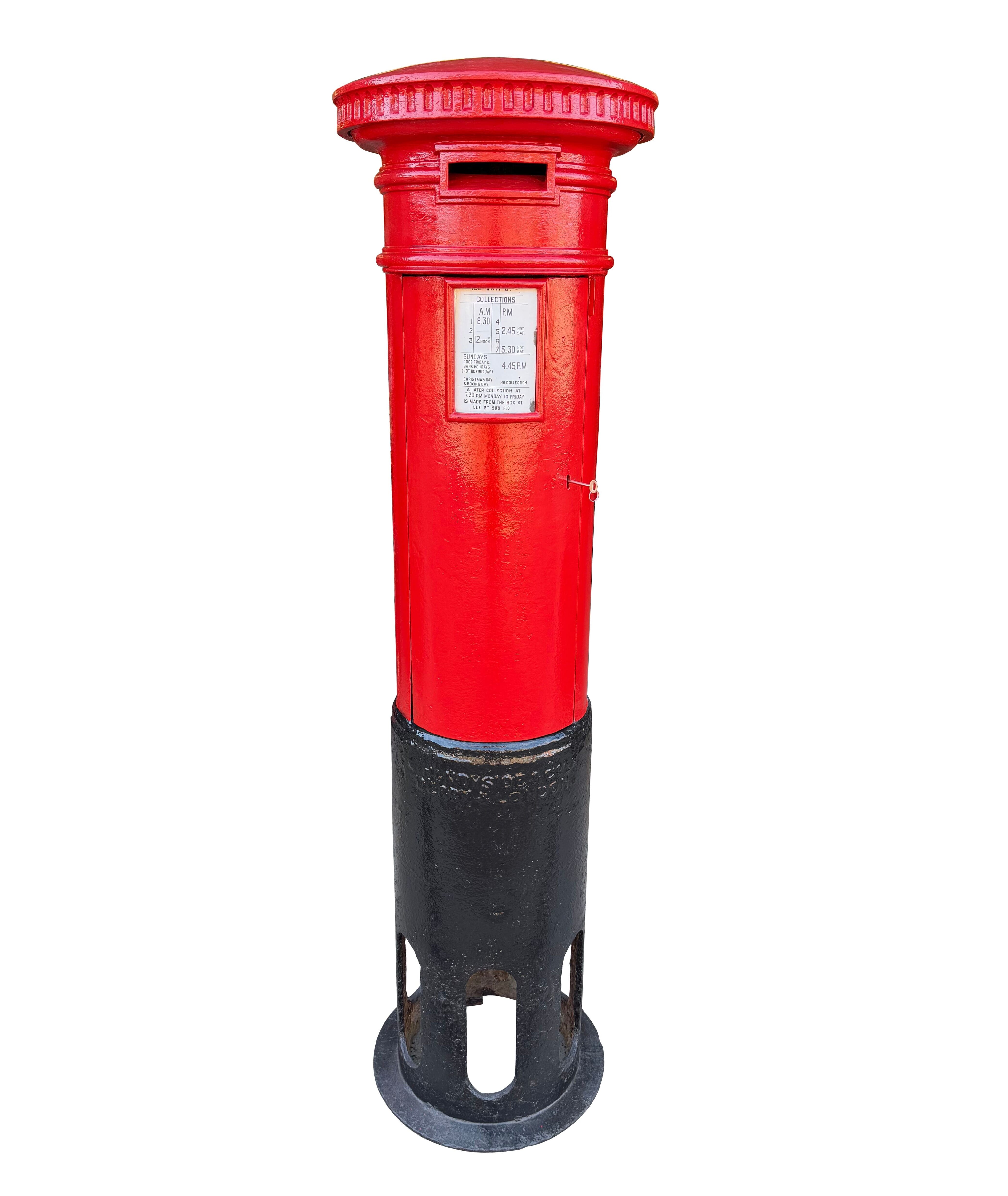 Original Rare Anonymous Cast Iron Pillar Box - 10468