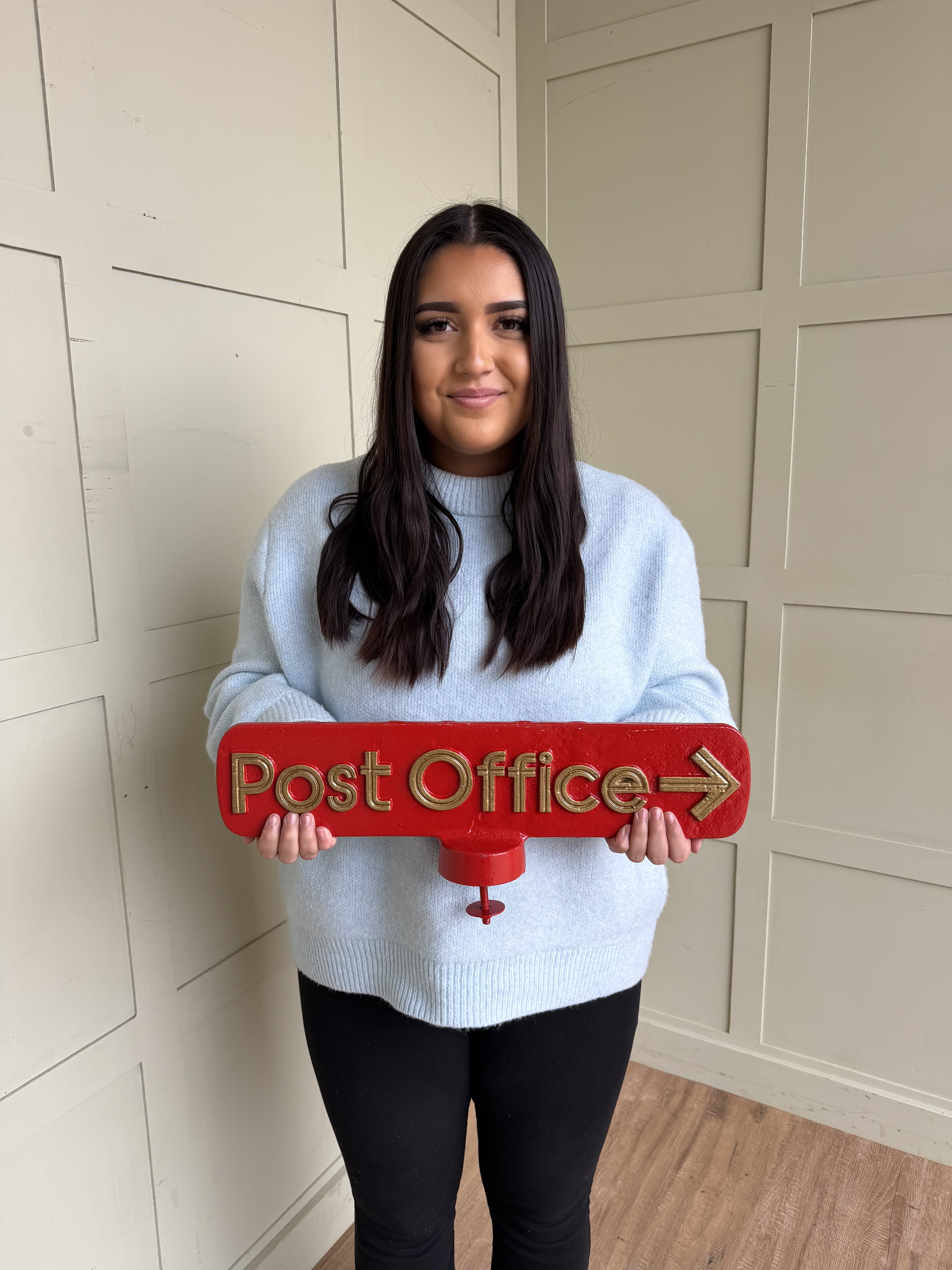 Restored Post Office Cast Iron Sign