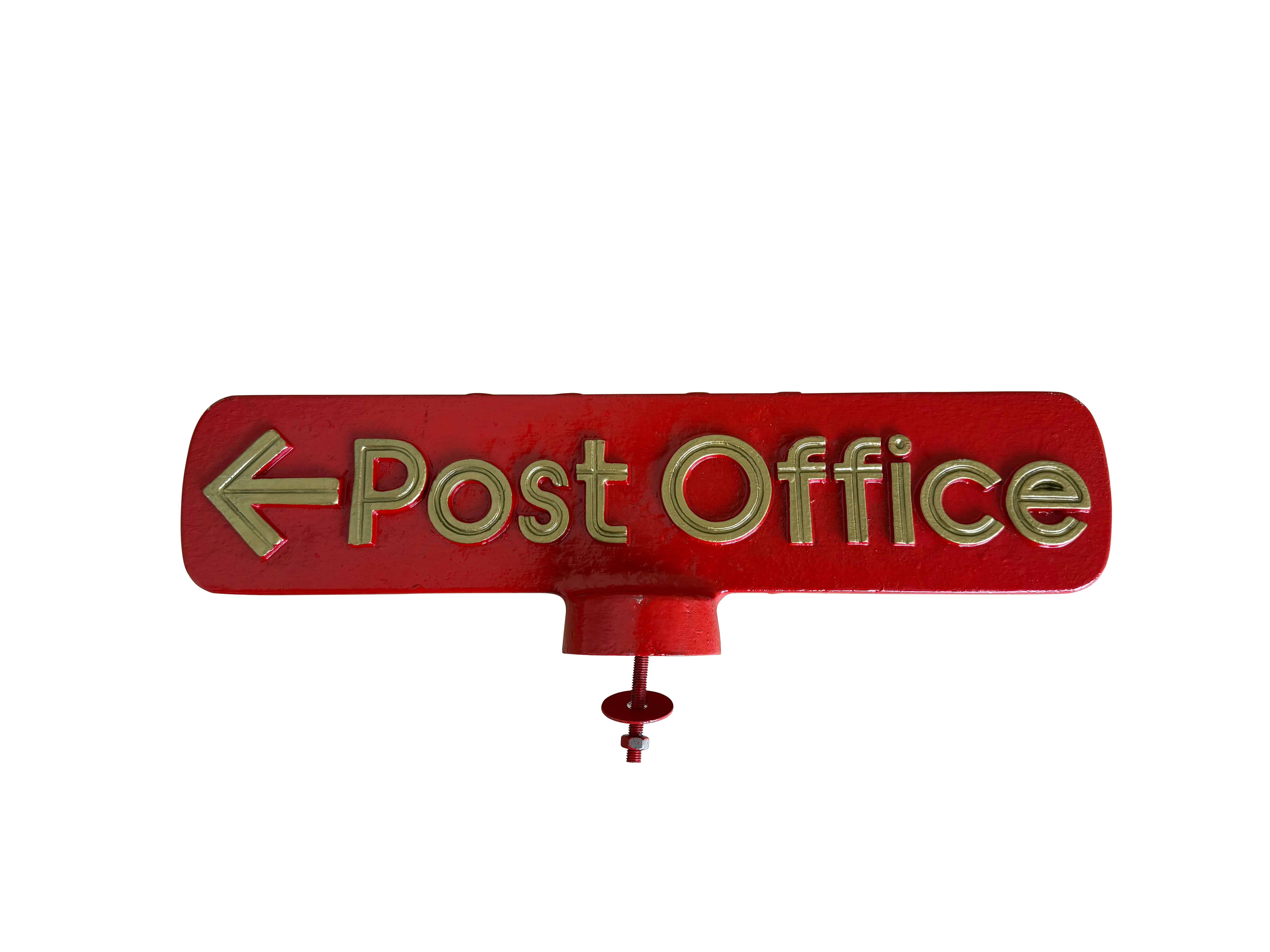 Original Post Office Cast Iron Double Sided Sign